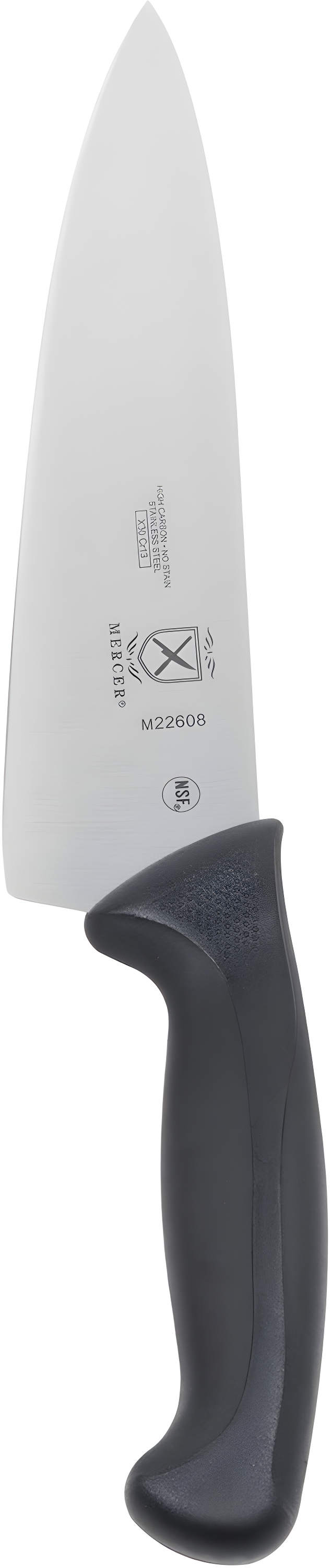 Mercer Culinary Millennia 8" Steel Chef's Knife, Black