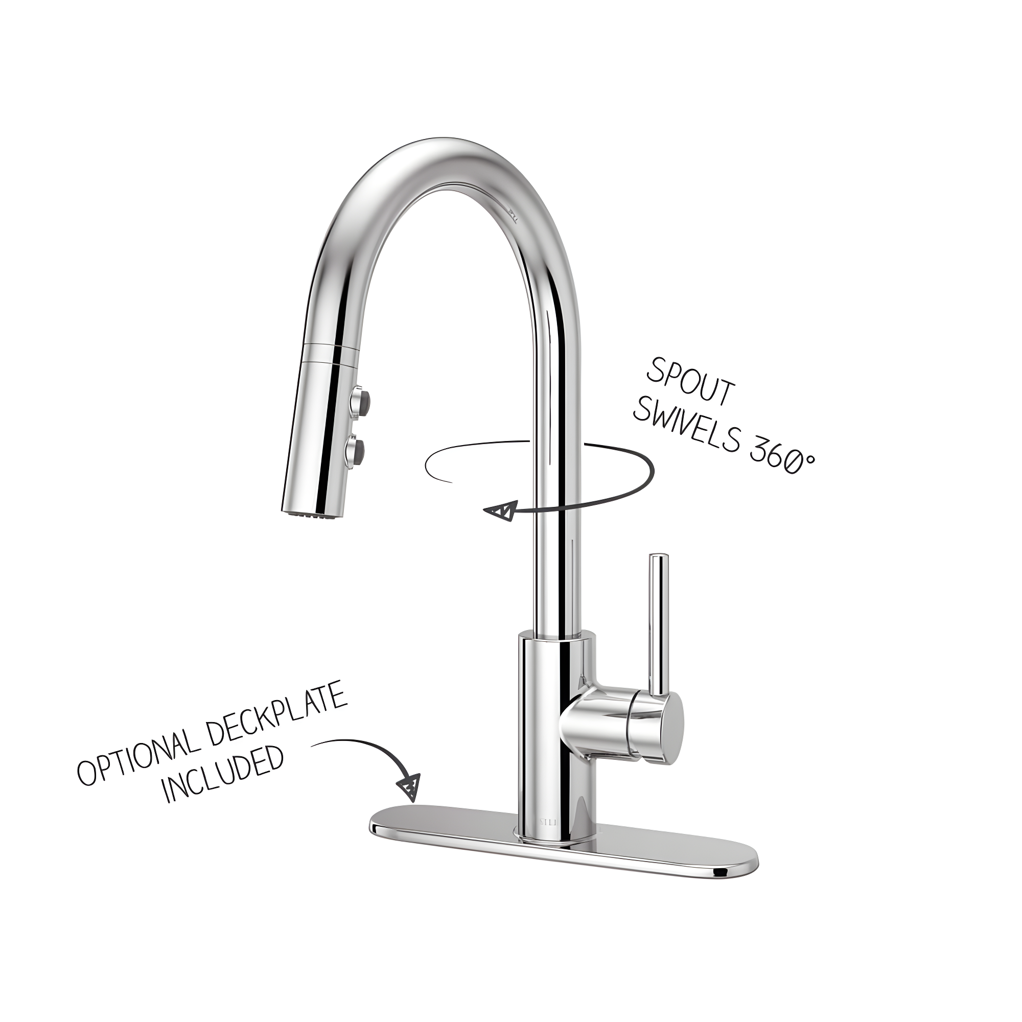 Stellen Pull Down Touchless Single Handle Kitchen Faucet