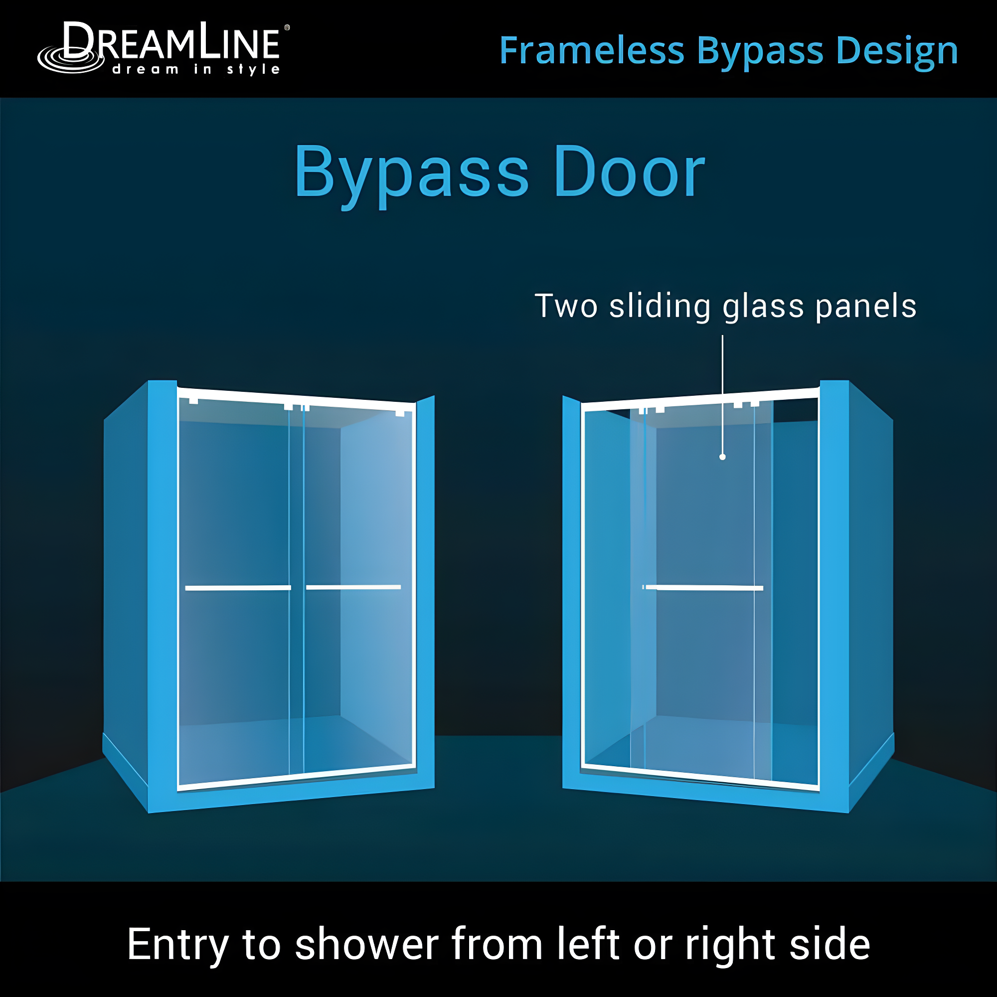 Encore 44" W x 76" Frameless Shower Door with ClearMax Technology