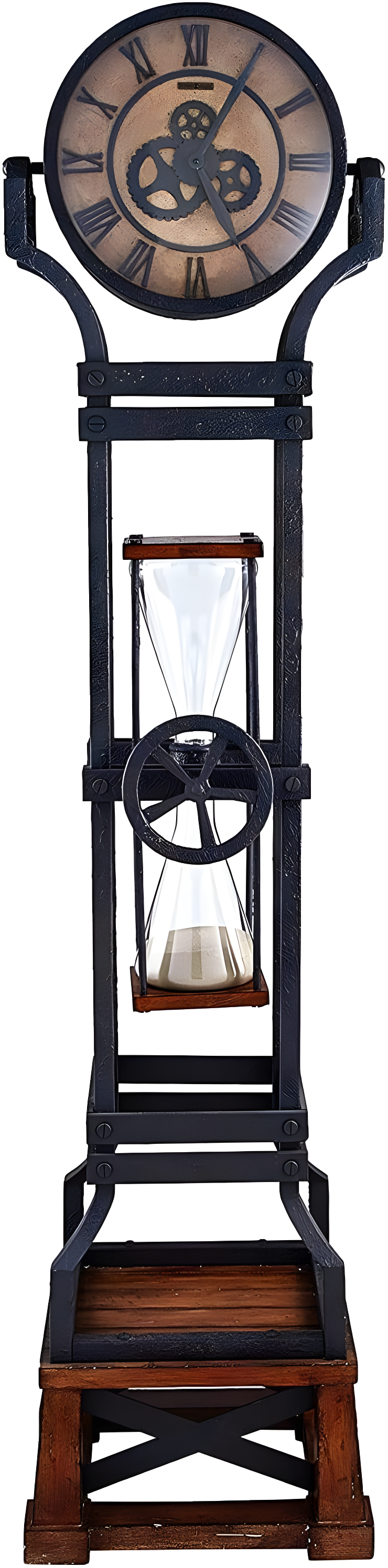 Howard Miller® Hourglass 77.5'' H Metal Grandfather Clock with Adjustable Chime Volume