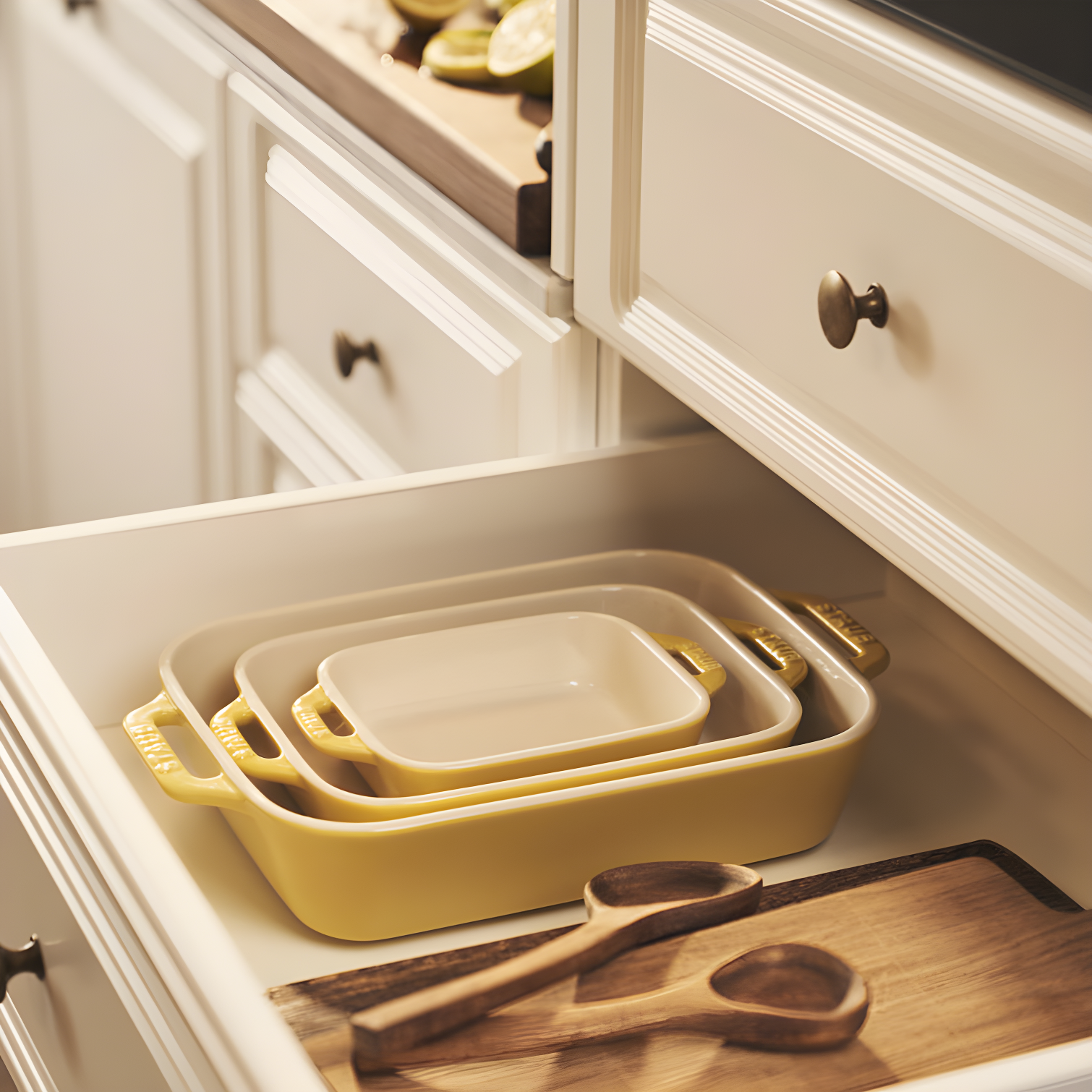 Staub ® Citron Rectangular Bakers, Set of 3
