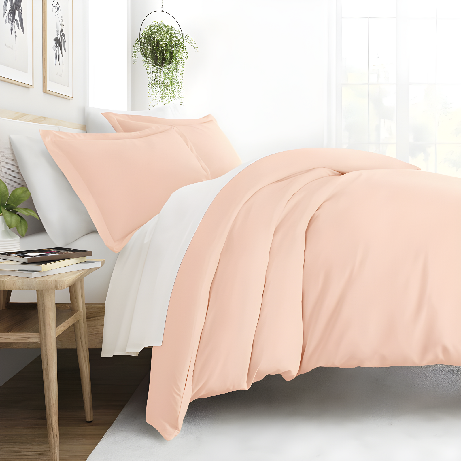 IEnjoy Home Super Soft Double Brushed Duvet Cover Set