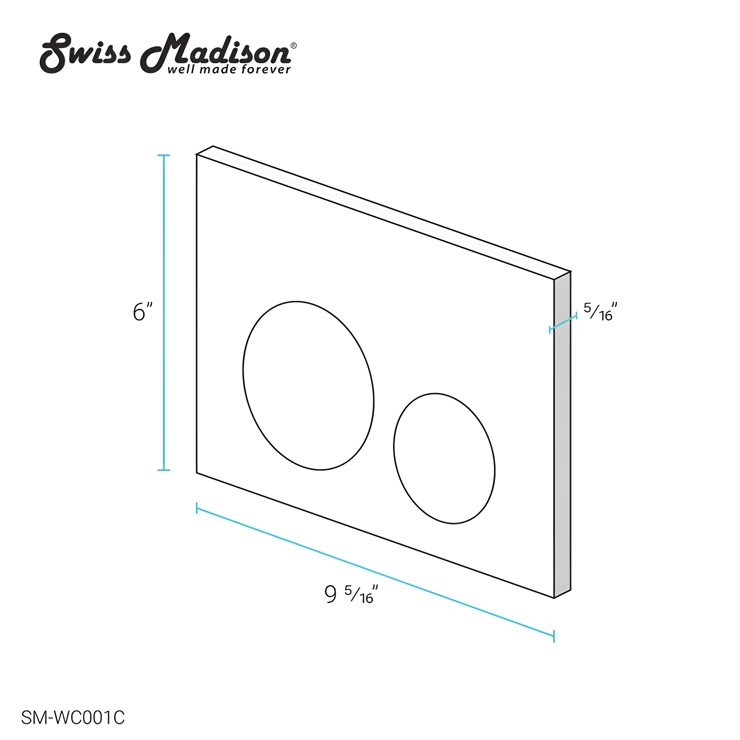 Wall Mount Actuator Push Button Plate