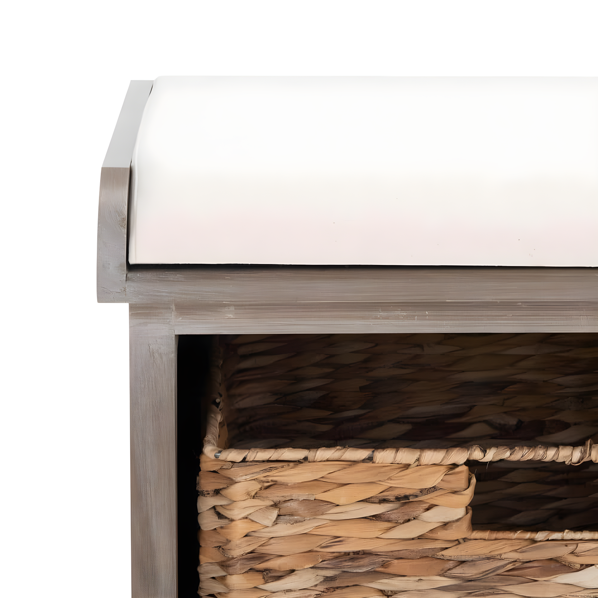 Freddy Wicker Storage Bench - AMH5736 - White Wash - Safavieh