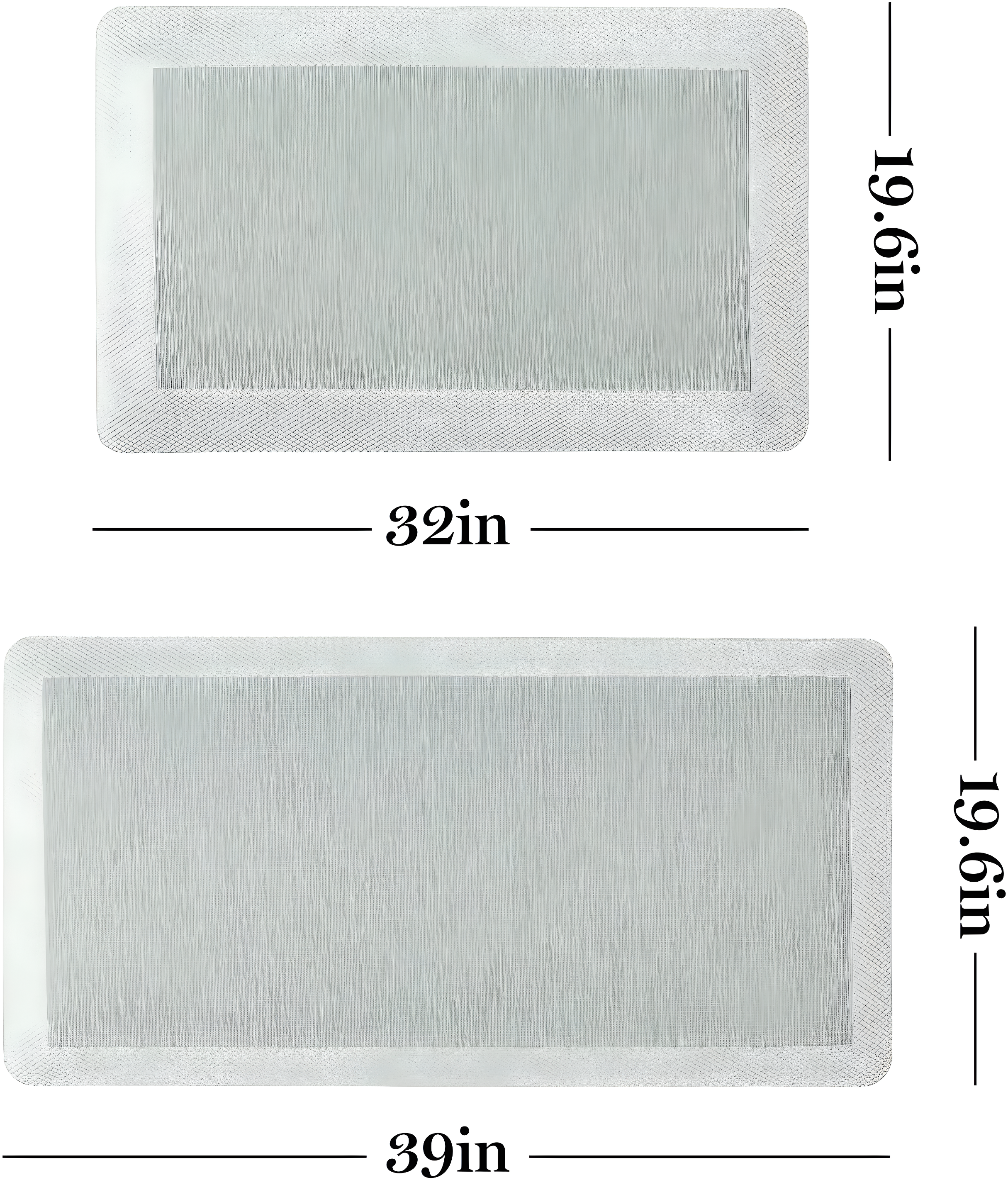 Martha Stewart Mira Modern Heathered Anti-Fatigue Air-Infused Kitchen Mat