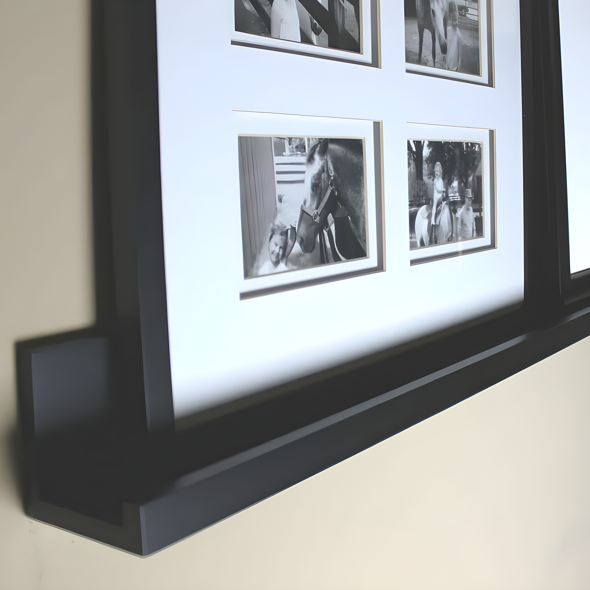 InPlace 36" Picture Ledge Wall Shelf Black: Modern Floating Display, Wood Composite, Includes Mounting Hardware