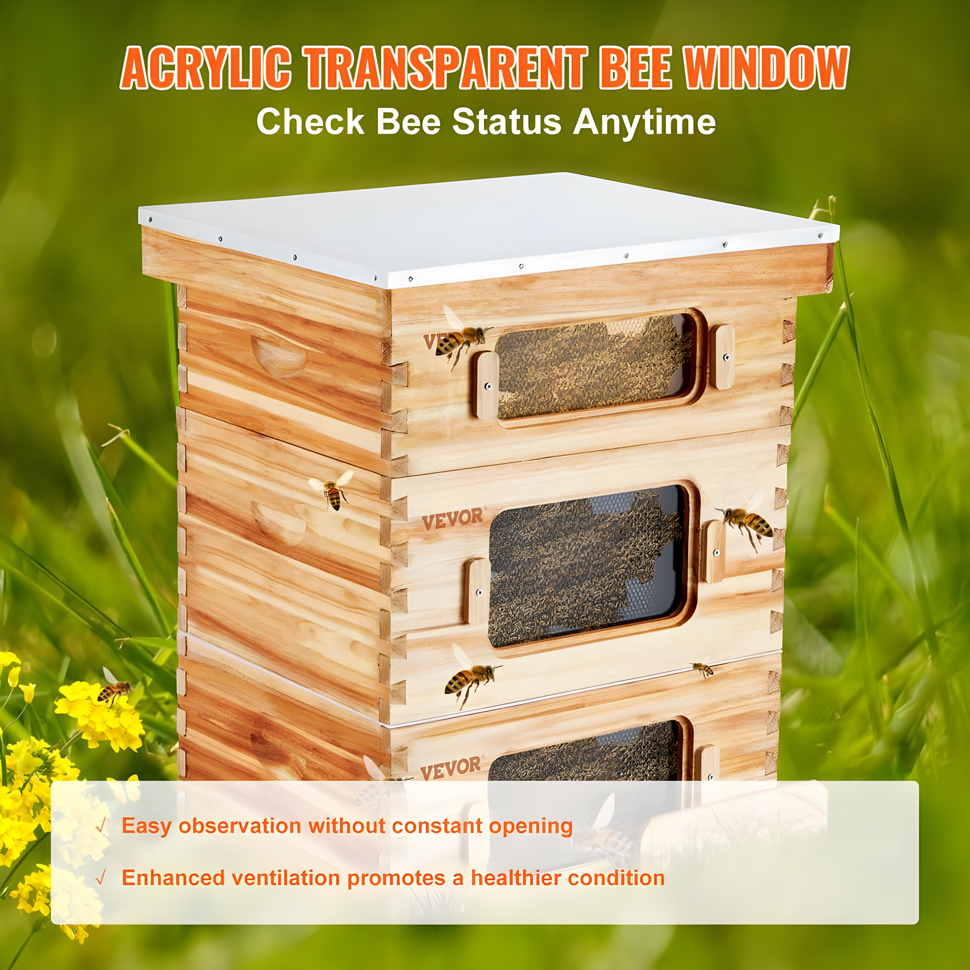 VEVOR VEVOR Bee Hive 30 Frame Bee Hives Starter Kit