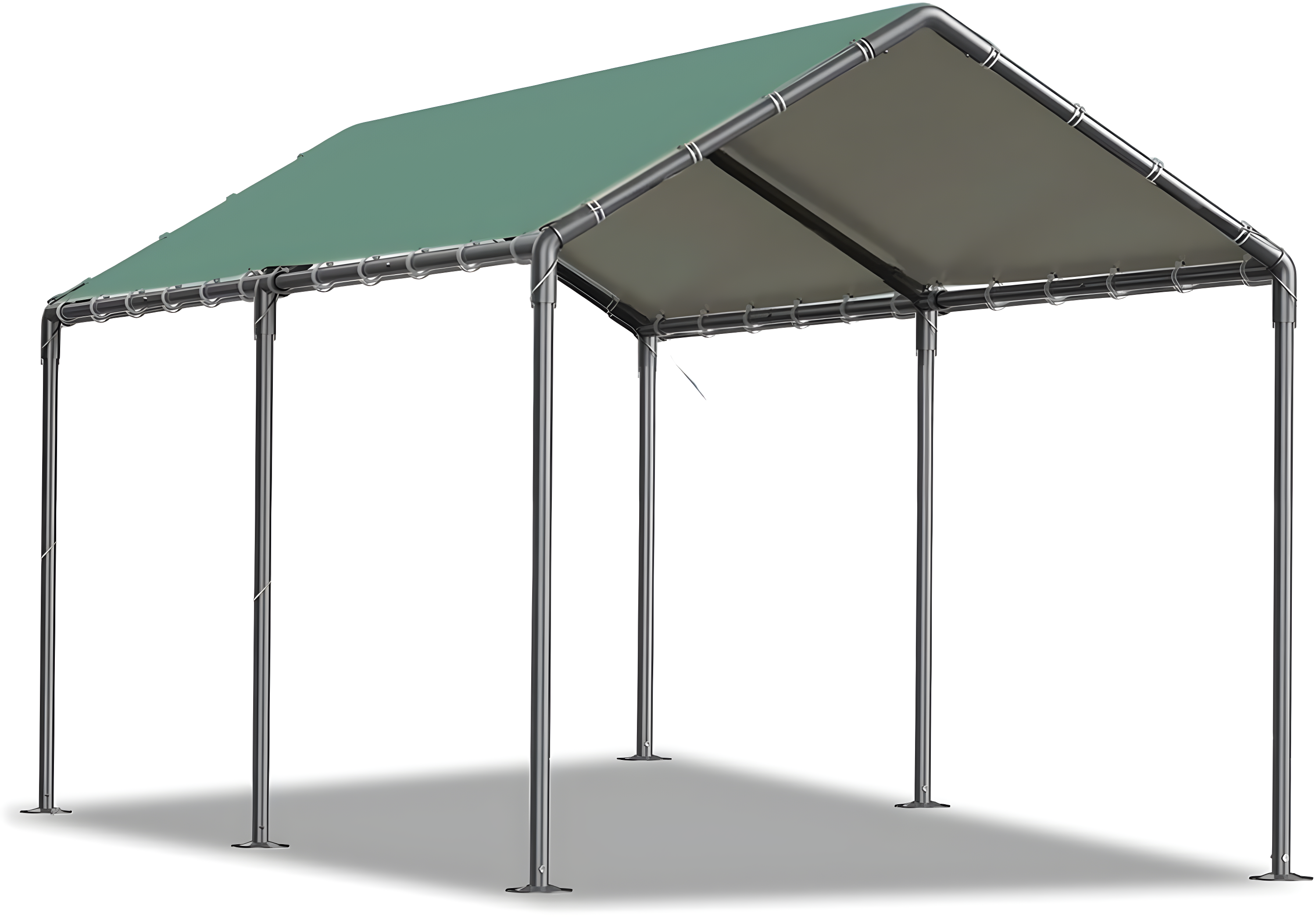 Outdoor Heavy Duty Carport 10 X 20 Ft, Car Canopy Tent with Reinforced Steel Cables (Green)