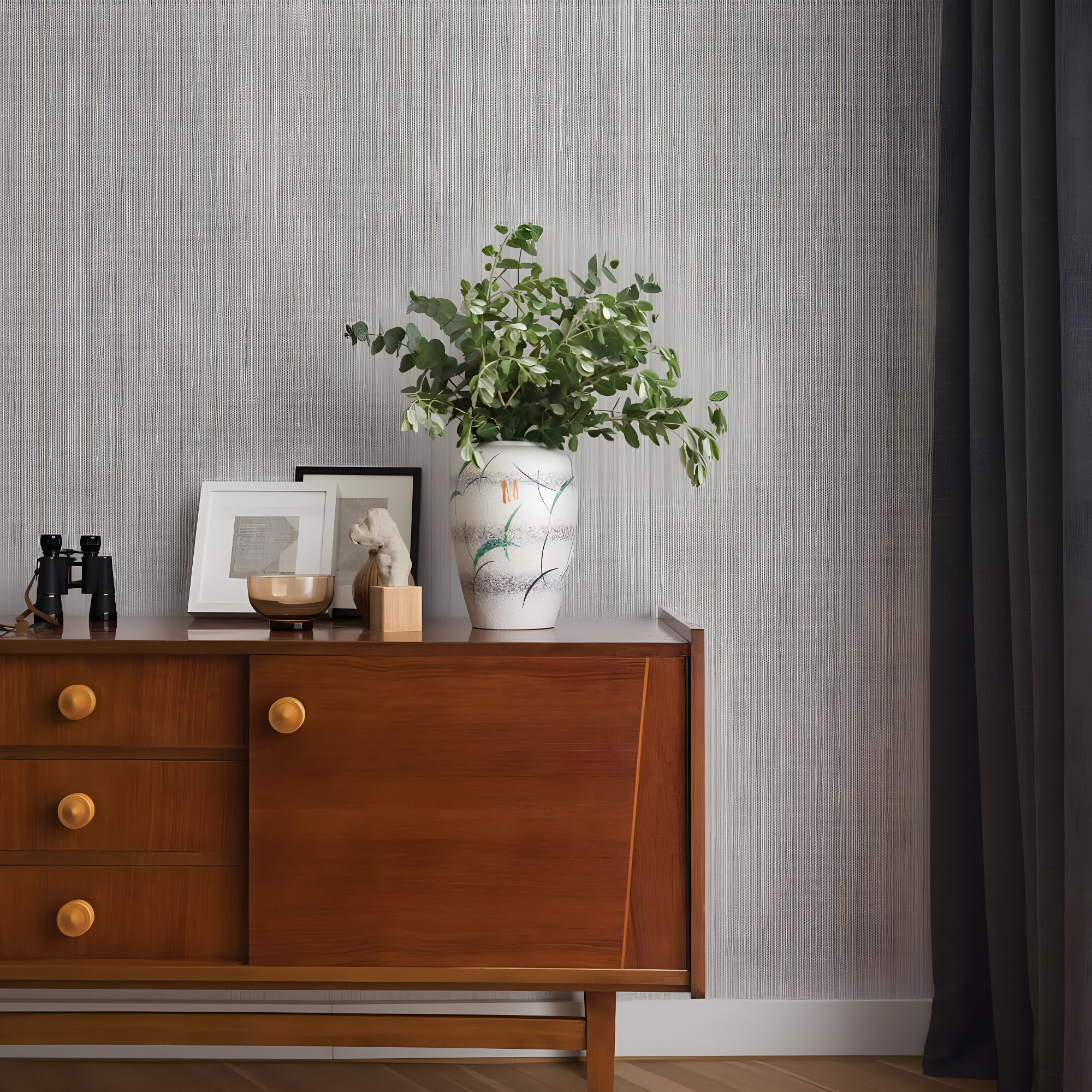 Tempaper & Co.® Faux Grasscloth Removable Peel and Stick Wallpaper, Textured Sterling Silver, 28 sq ft: Vinyl, Self-Adhesive