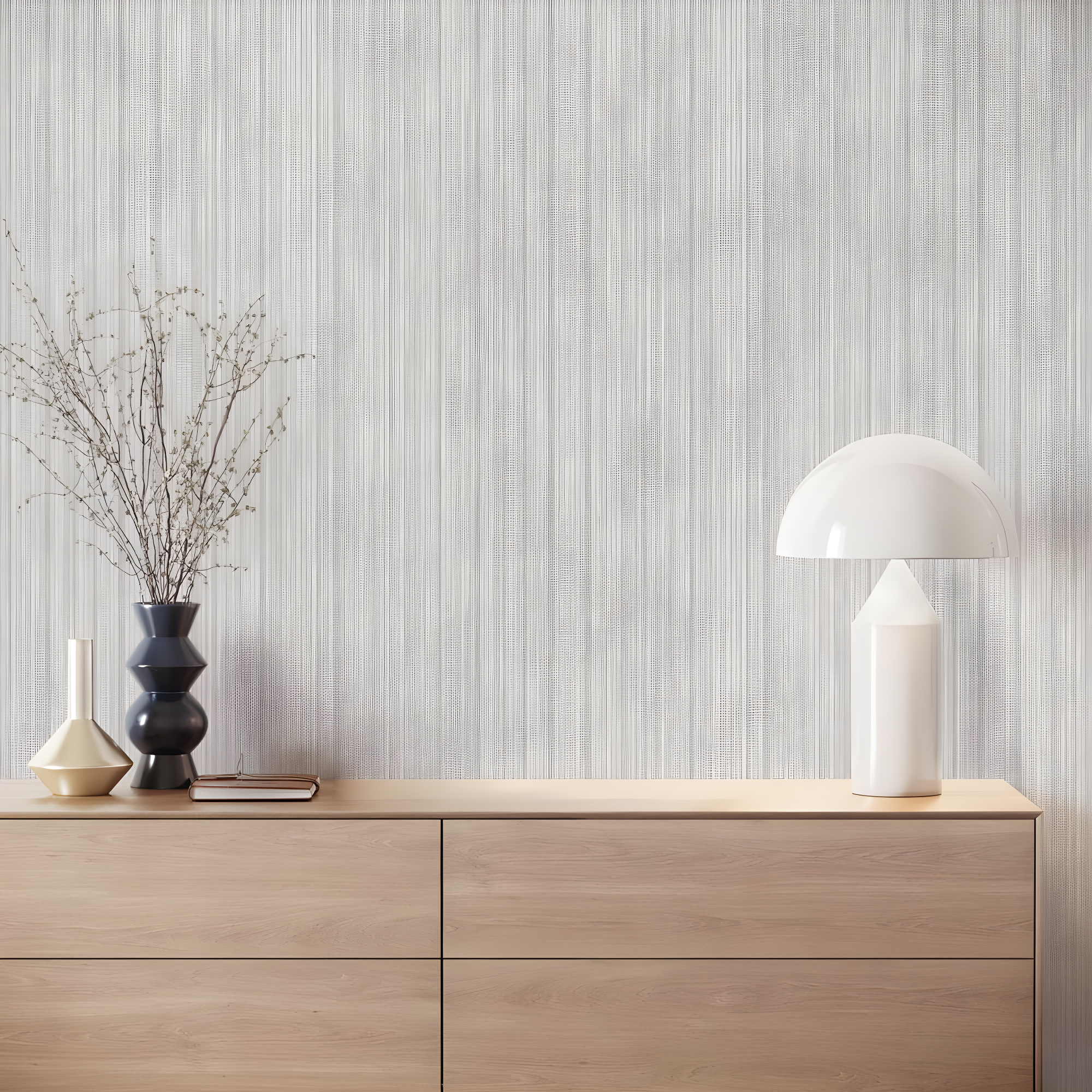 Tempaper & Co.® Faux Grasscloth Removable Peel and Stick Wallpaper, Textured Sterling Silver, 28 sq ft: Vinyl, Self-Adhesive