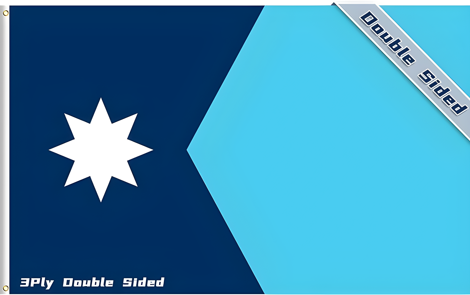 New Minnesota State Flag 3x5 Outdoor MN Flag 2 Rows Stitched Edge Canvas Header with 2 Brass Grommets