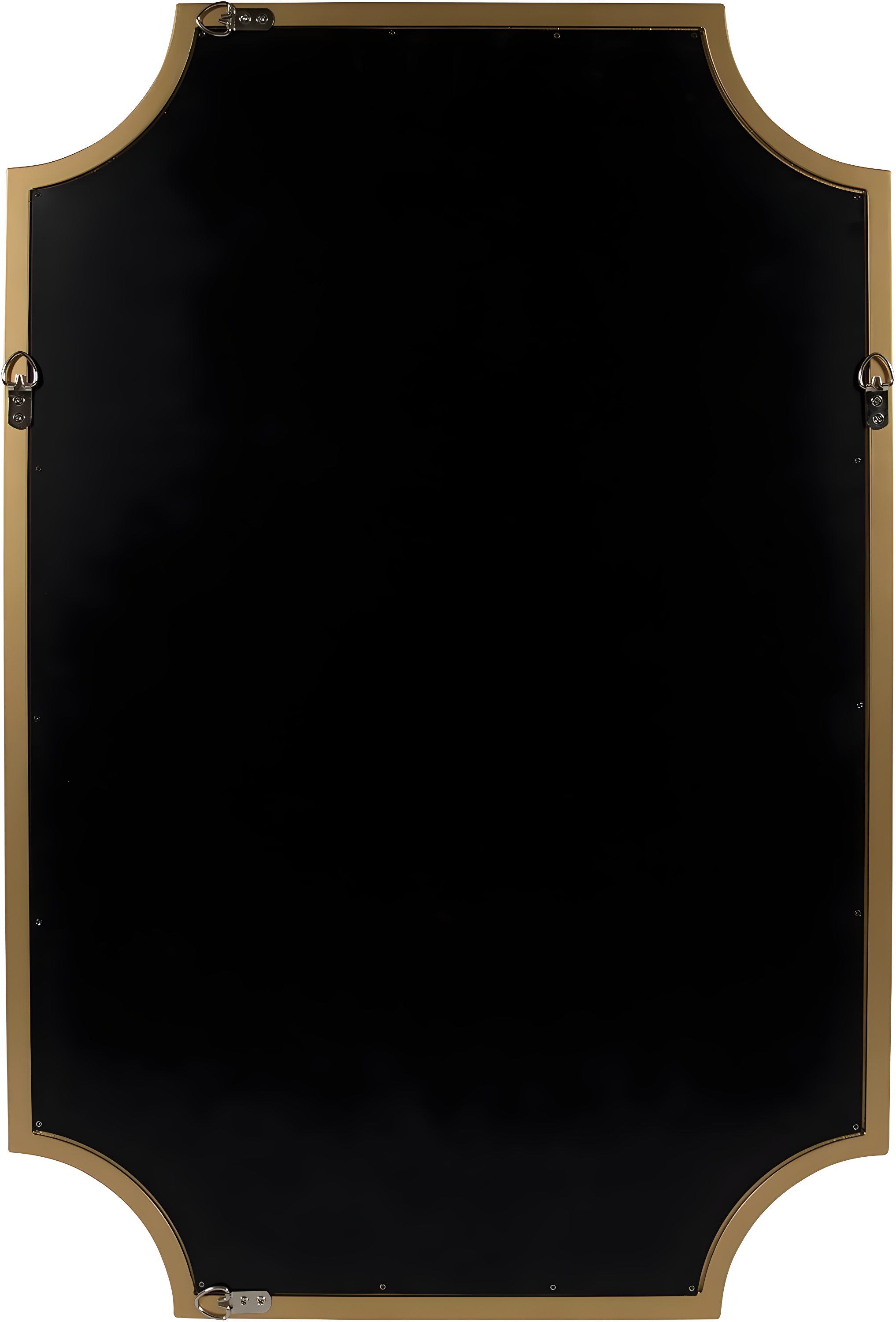 24" x 36" Hogan Framed Scallop Wall Mirror Gold - Kate and Laurel