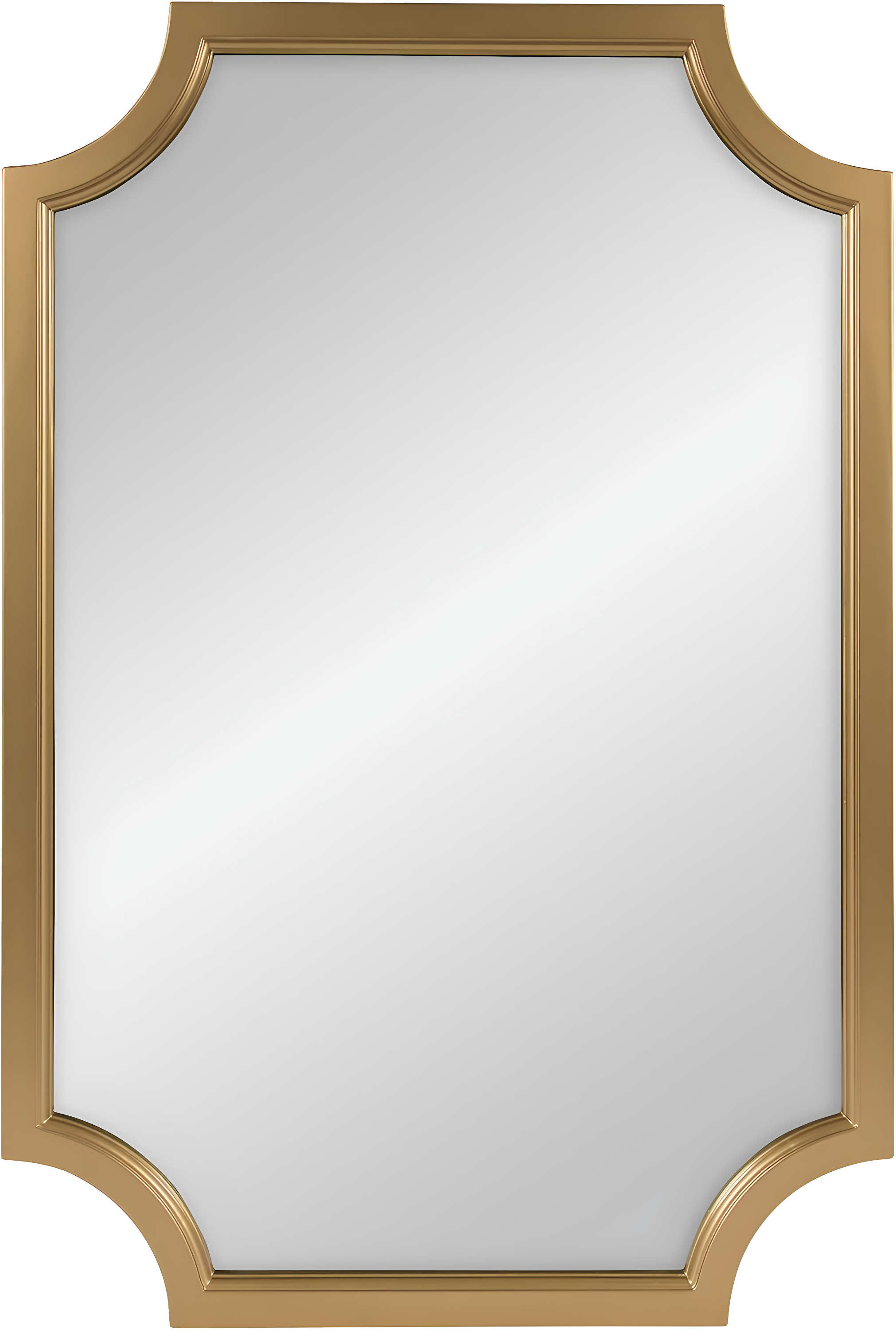24" x 36" Hogan Framed Scallop Wall Mirror Gold - Kate and Laurel