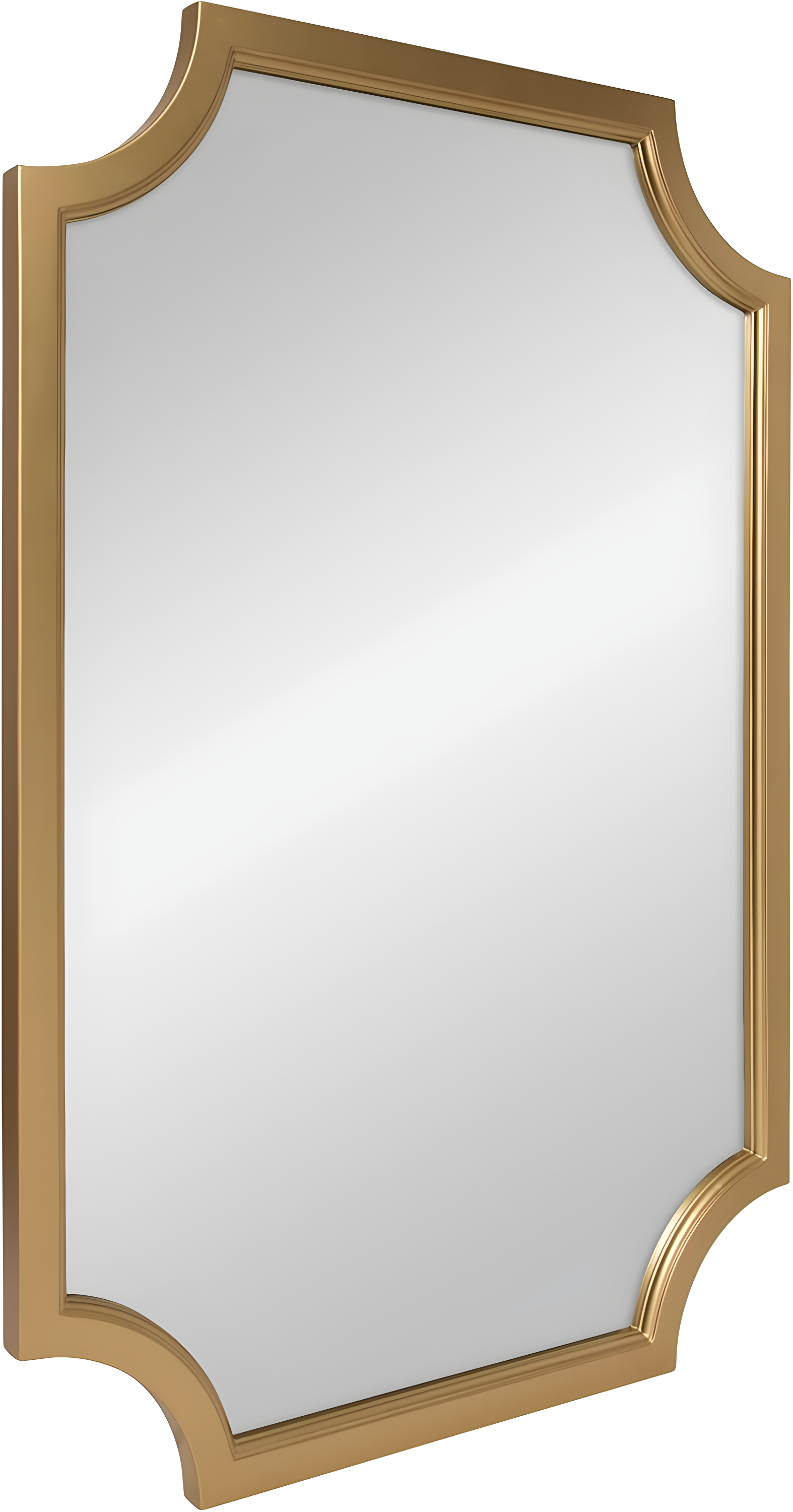 24" x 36" Hogan Framed Scallop Wall Mirror Gold - Kate and Laurel