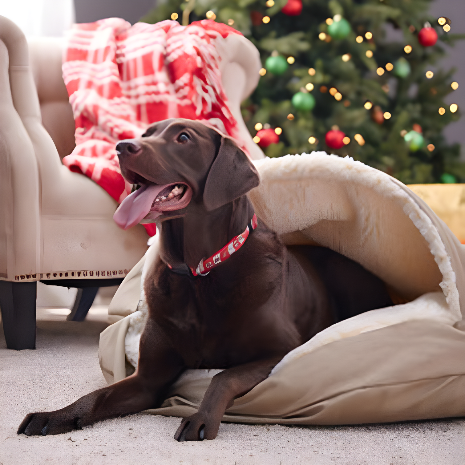 Snoozer Cozy Cave Hooded Dog Bed Poly/Cotton