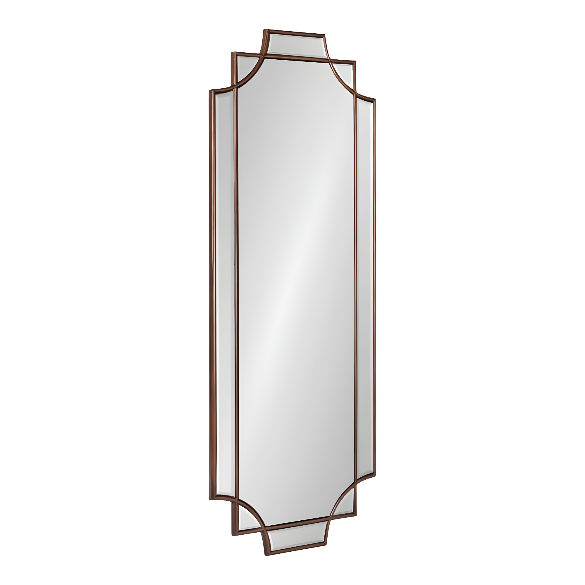 16" x 42" Minuette Decorative Framed Wall Mirror Bronze - Kate & Laurel All Things Decor: Modern Style, No Assembly Required, Wall Mount