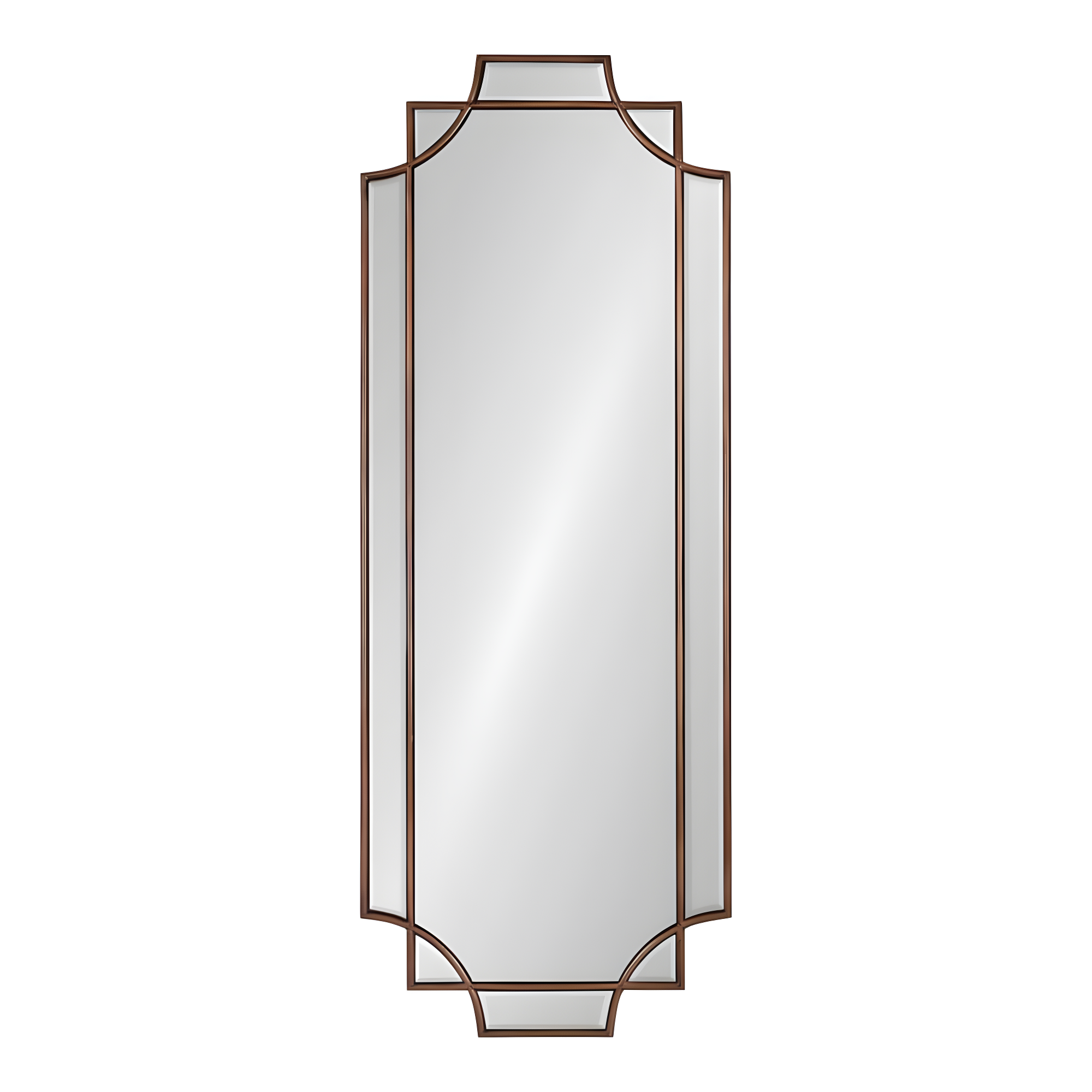 16" x 42" Minuette Decorative Framed Wall Mirror Bronze - Kate & Laurel All Things Decor: Modern Style, No Assembly Required, Wall Mount