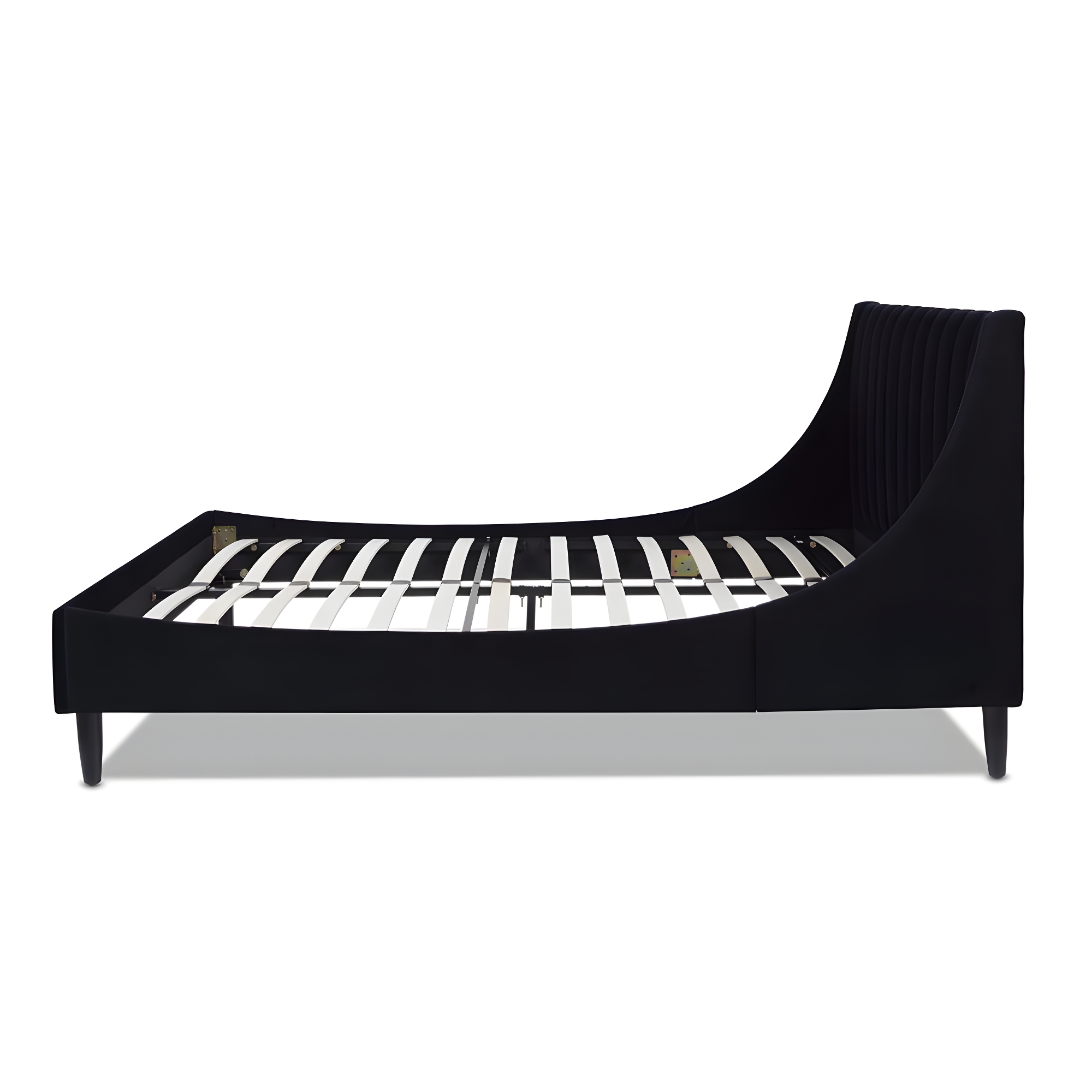 Sandy Wilson Home Aspen Upholstered Platform Bed Queen Anthracite Black