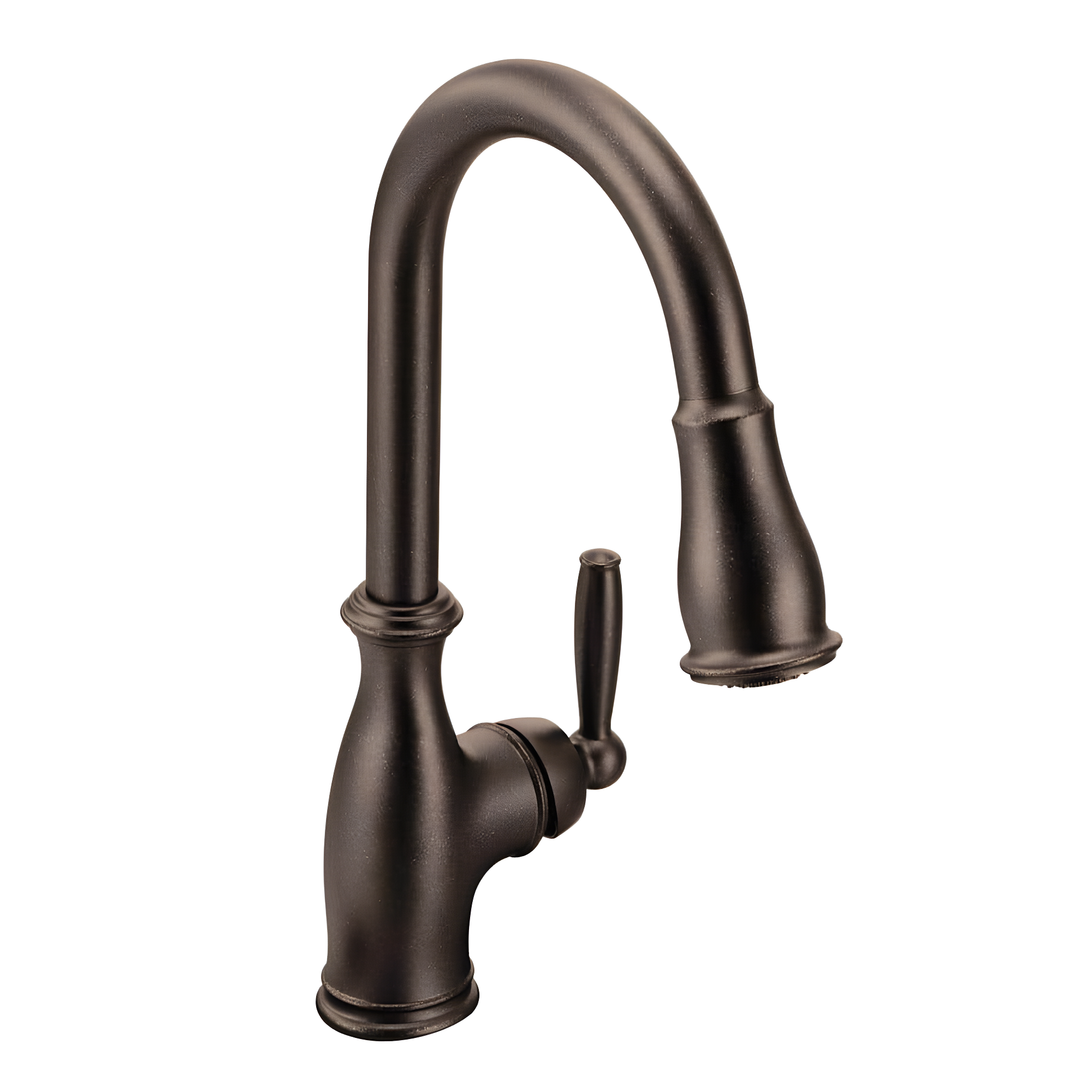 Moen MOEN Brantford Single-Handle Pull-Down Sprayer Kitchen Faucet with Reflex and Power Boost in Oil Rubbed Bronze 7185ORB