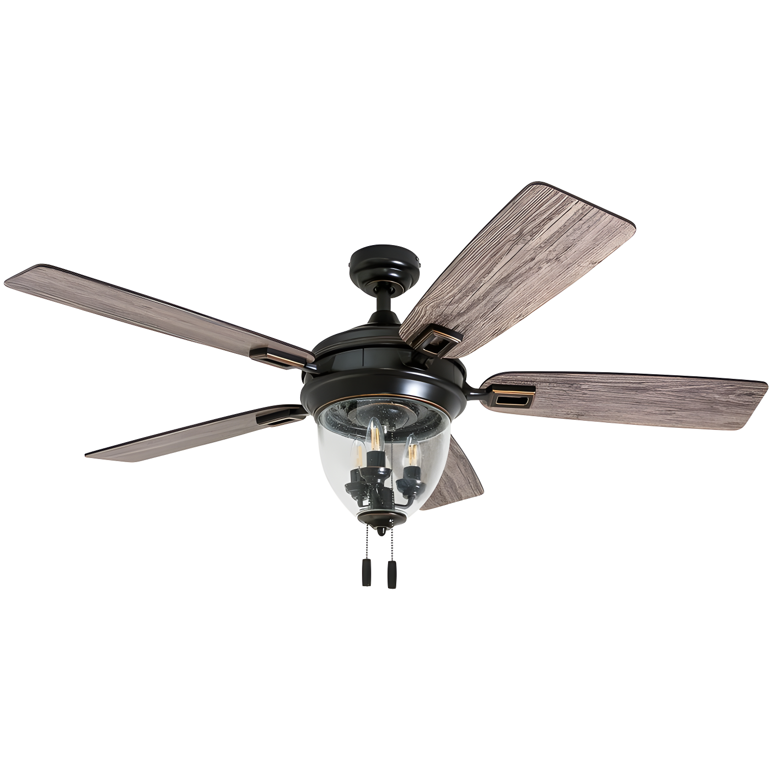 Honeywell Glencrest 52" 5 Blade Damp Rated Ceiling Fan LED Light Kit Included
