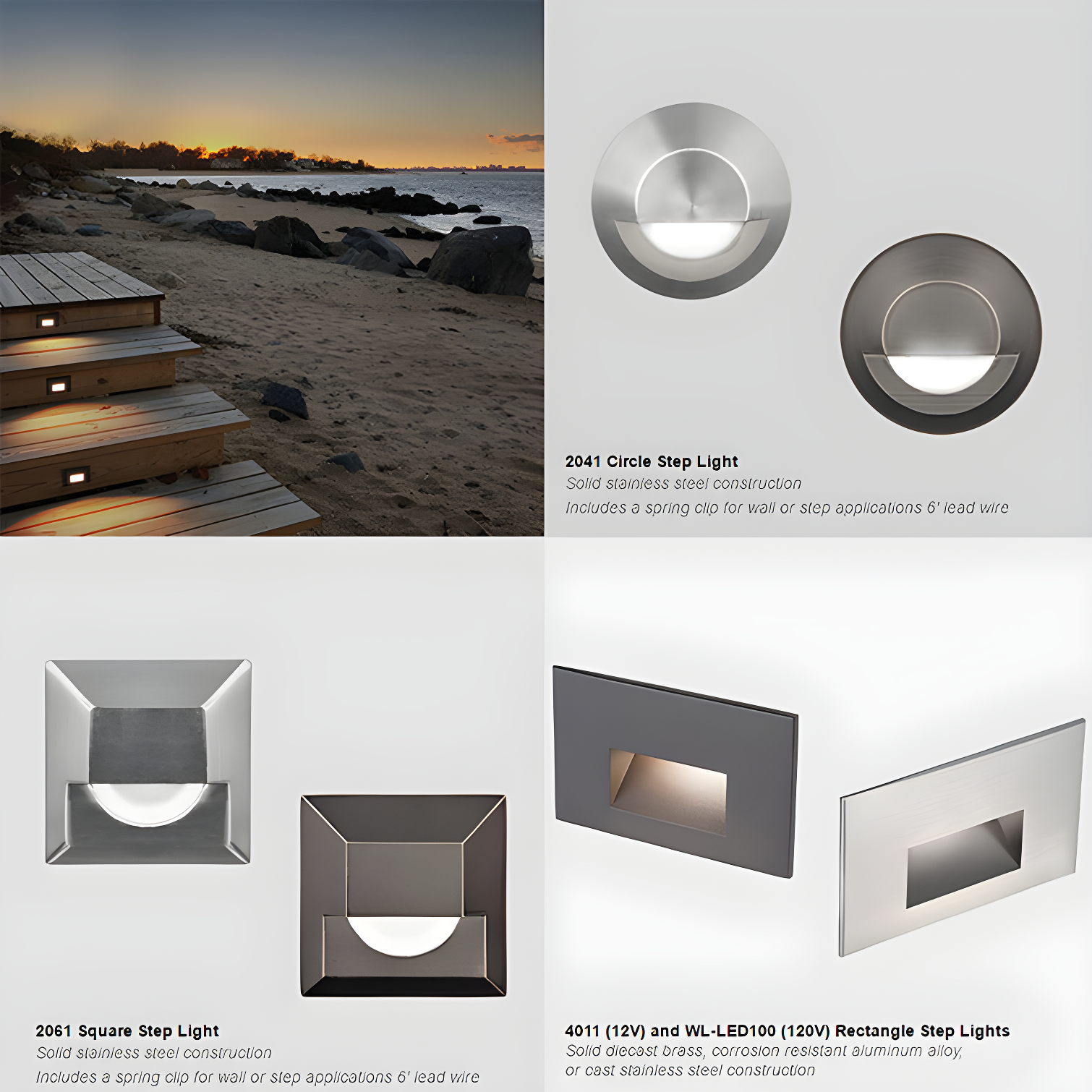 Low Voltage Integrated LED Metal Step Light