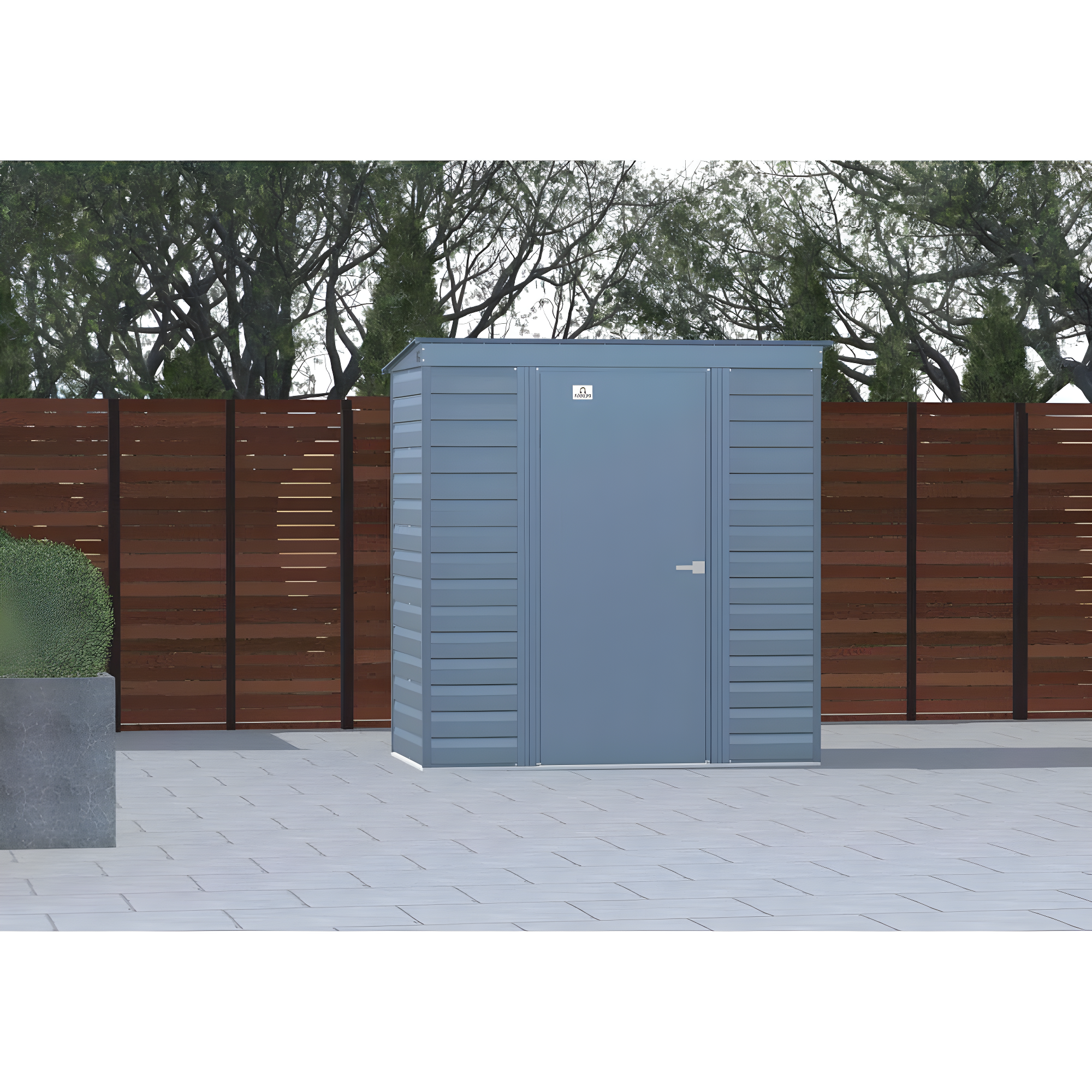 6 ft. W x 4 ft. D Steel Horizontal Storage Shed