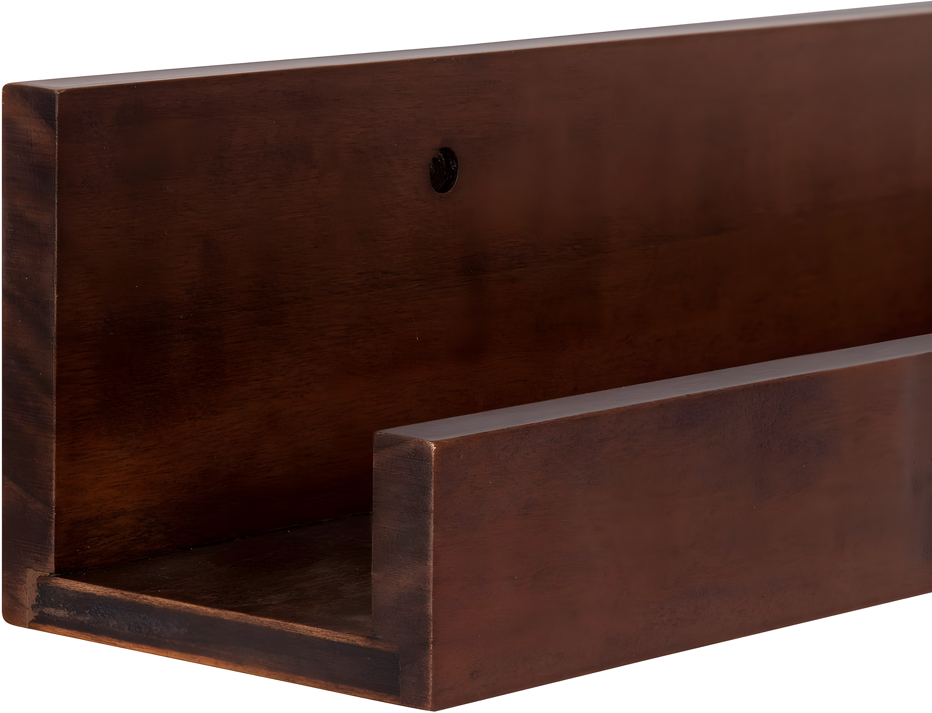 Kate and Laurel Wood Floating Shelf, 42" x 3.5", Walnut Brown