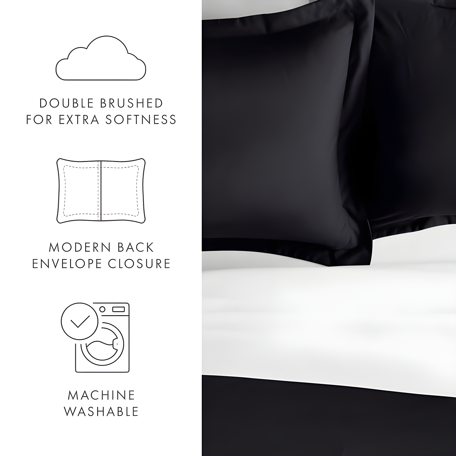 Pillow Shams 2-Pack Microfiber Ultra Soft Bedding (Set of 2)