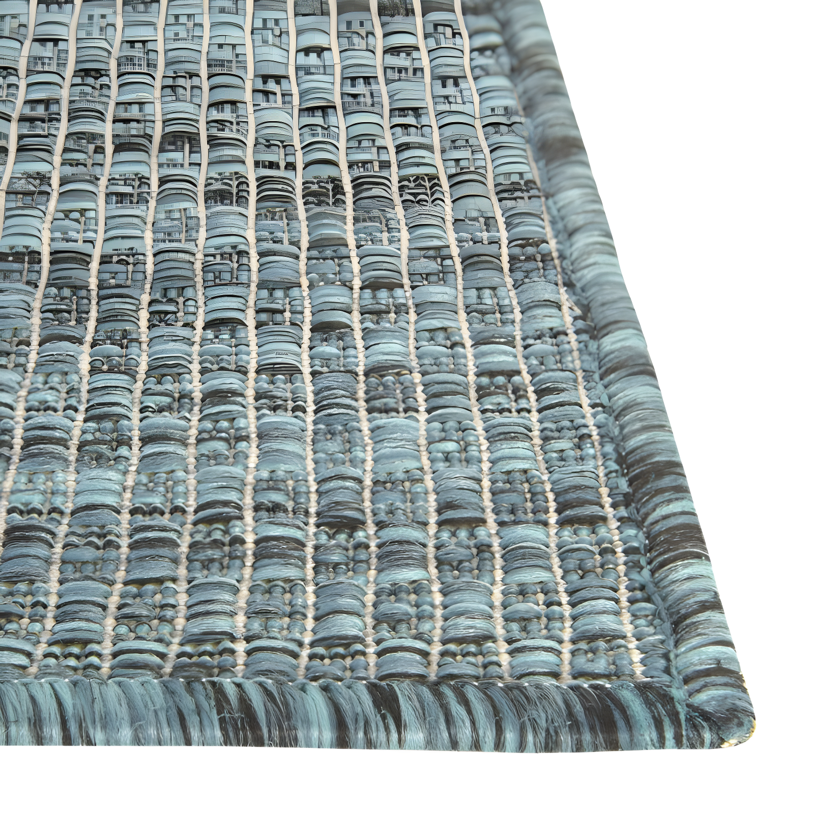 Unique Loom 8' 0 x 11' 4 Rectangle Indoor/Outdoor Solid Teal Area Rug