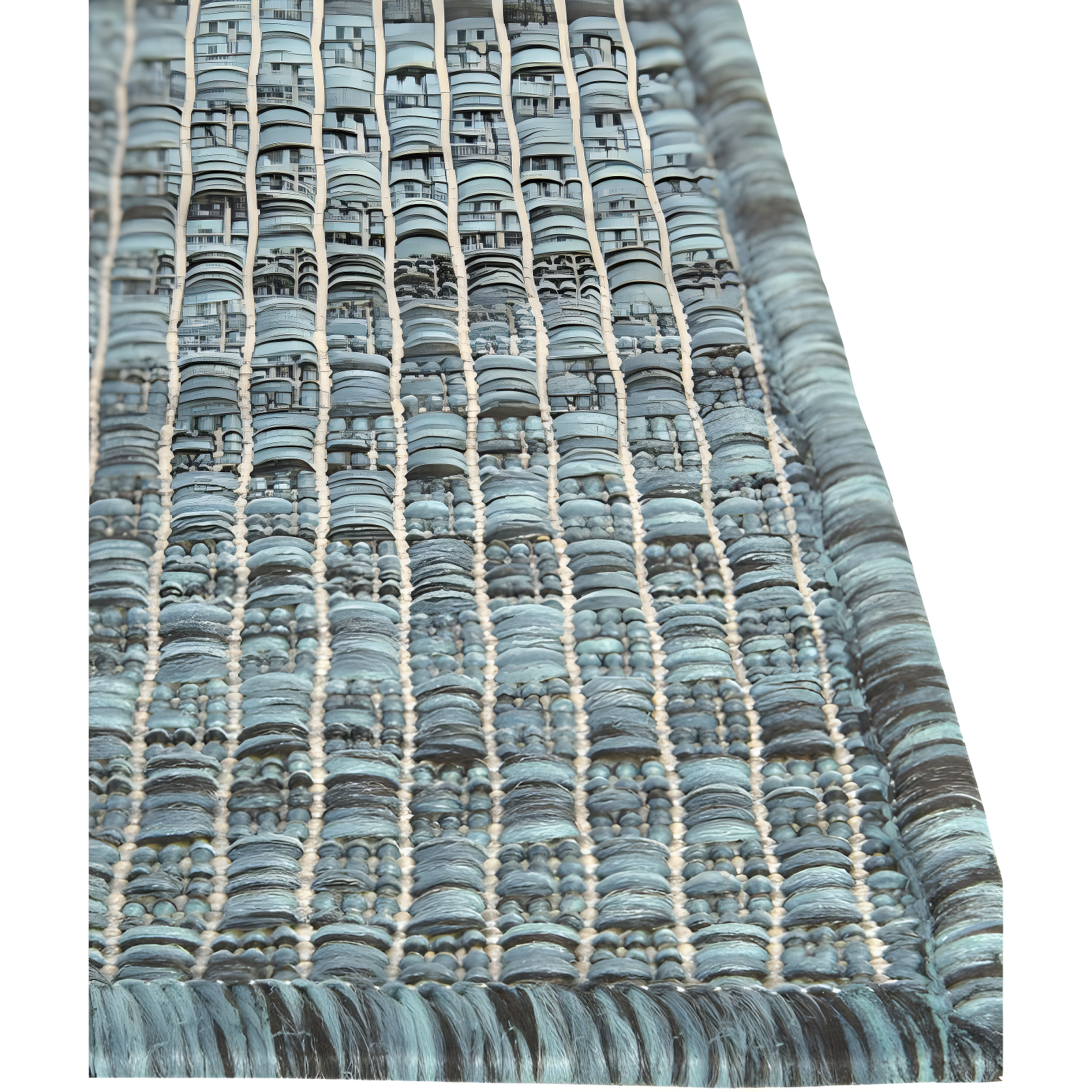 Unique Loom 8' 0 x 11' 4 Rectangle Indoor/Outdoor Solid Teal Area Rug