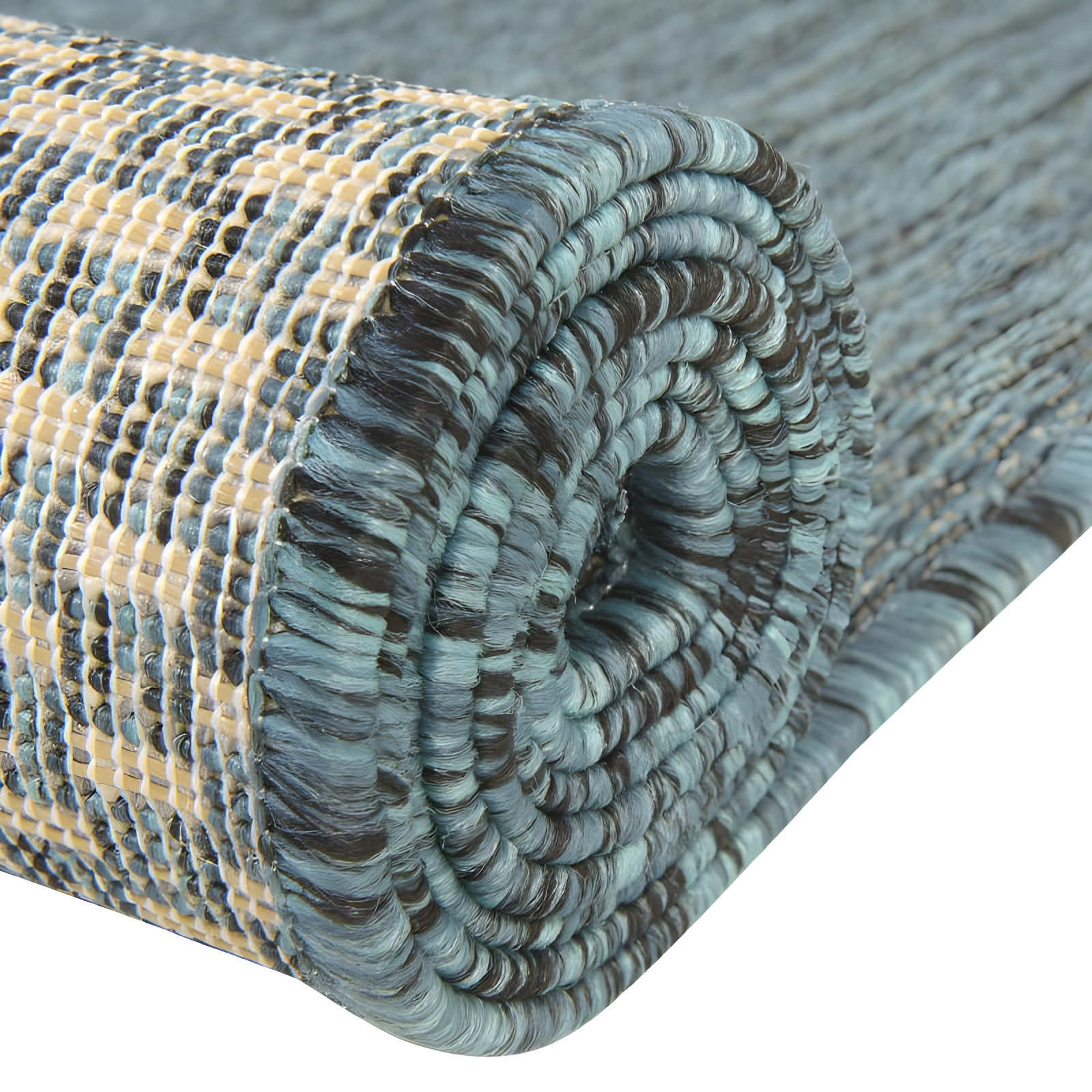 Unique Loom 8' 0 x 11' 4 Rectangle Indoor/Outdoor Solid Teal Area Rug