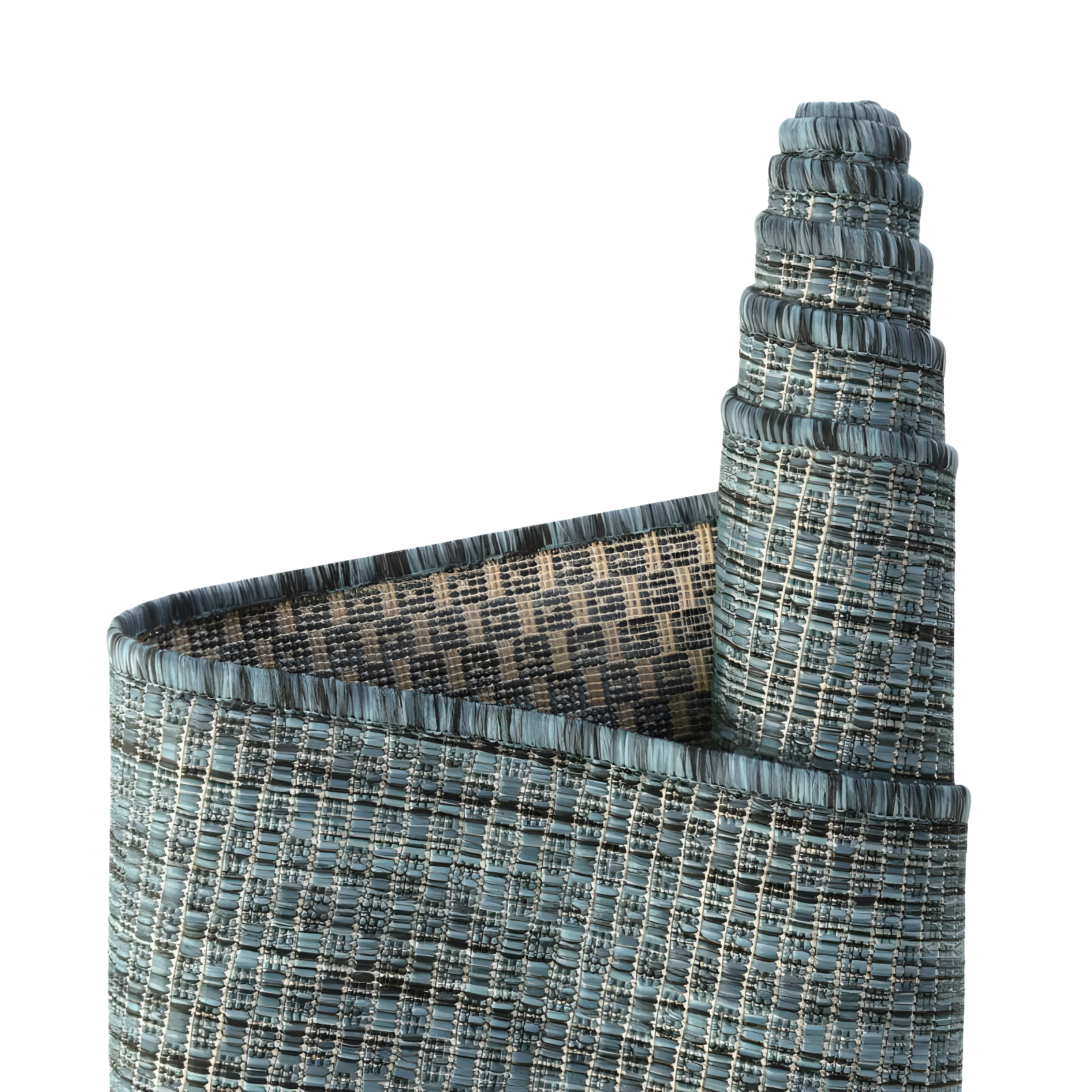Unique Loom 8' 0 x 11' 4 Rectangle Indoor/Outdoor Solid Teal Area Rug