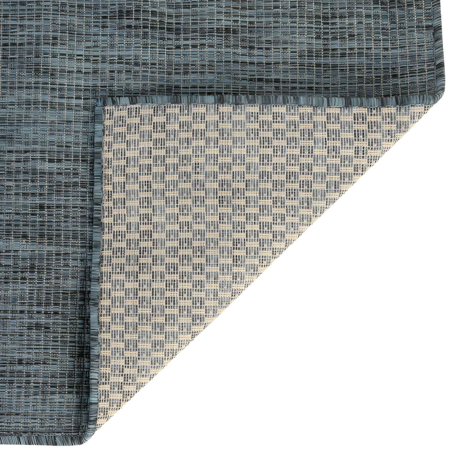 Unique Loom 8' 0 x 11' 4 Rectangle Indoor/Outdoor Solid Teal Area Rug
