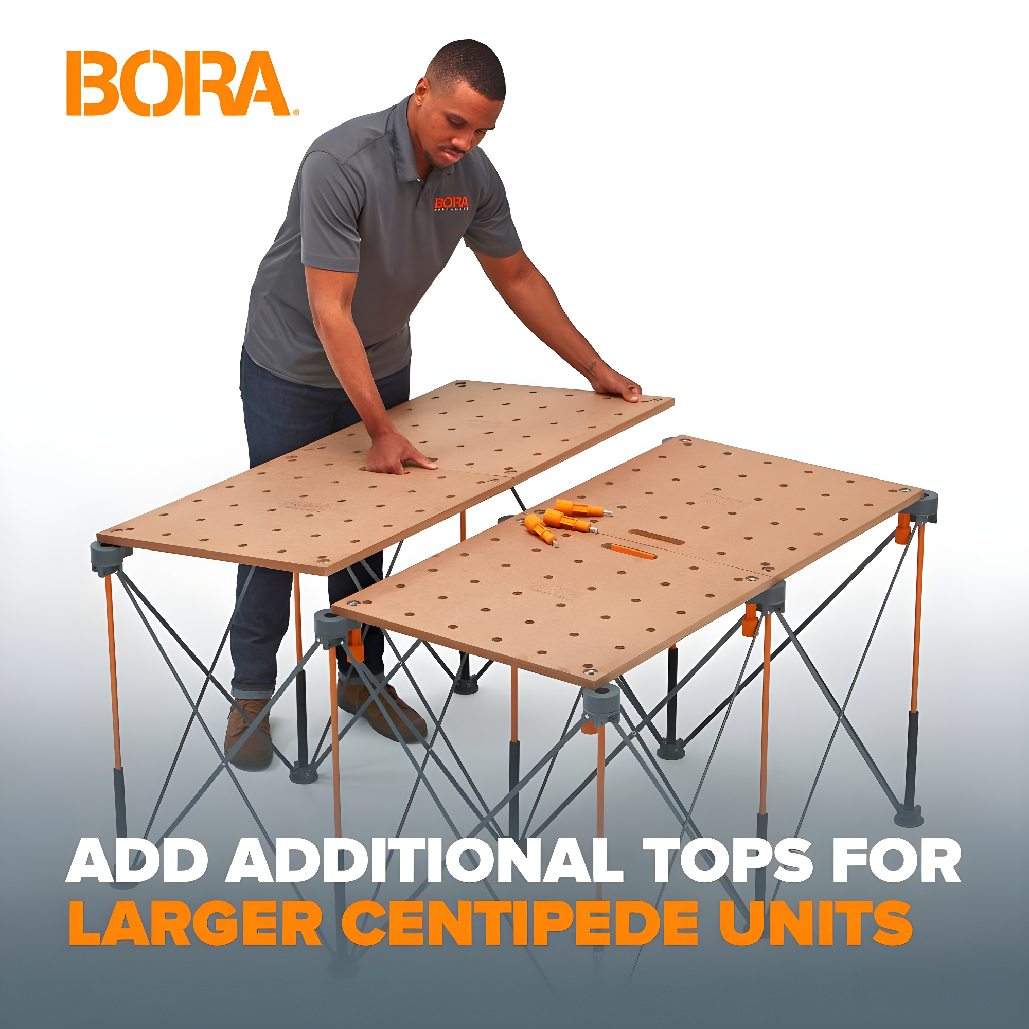 Bora Portamate Centipede Metric Table Top 20Mm Dog Holes