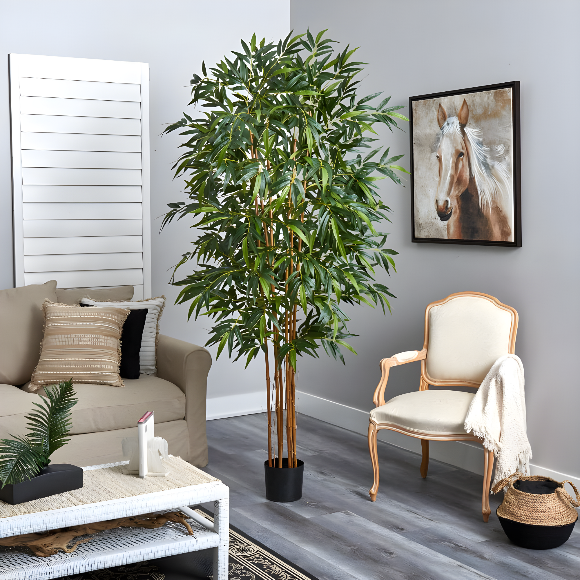 Nearly Natural 7ft. Big Bamboo Artificial Tree