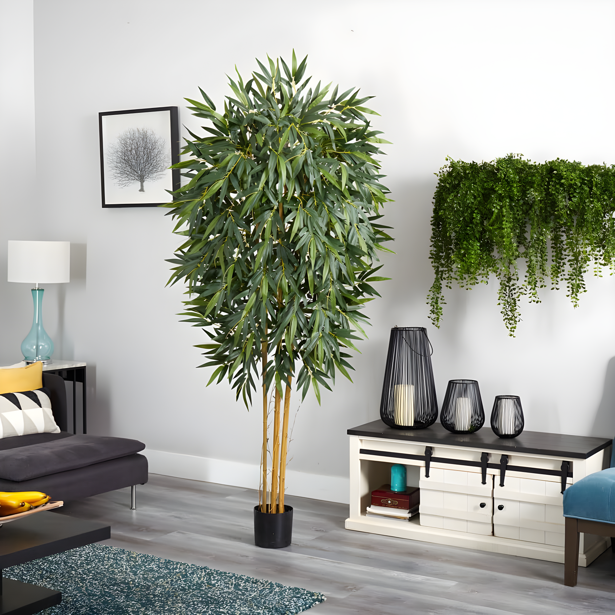Nearly Natural 7ft. Big Bamboo Artificial Tree