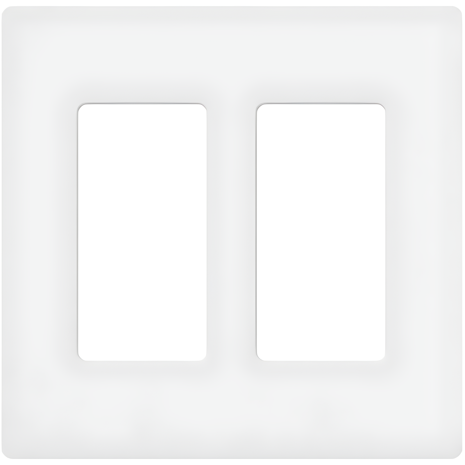 Lutron Lutron White Dual Gang Rocker Plastic Decorator Faceplate 1 pk