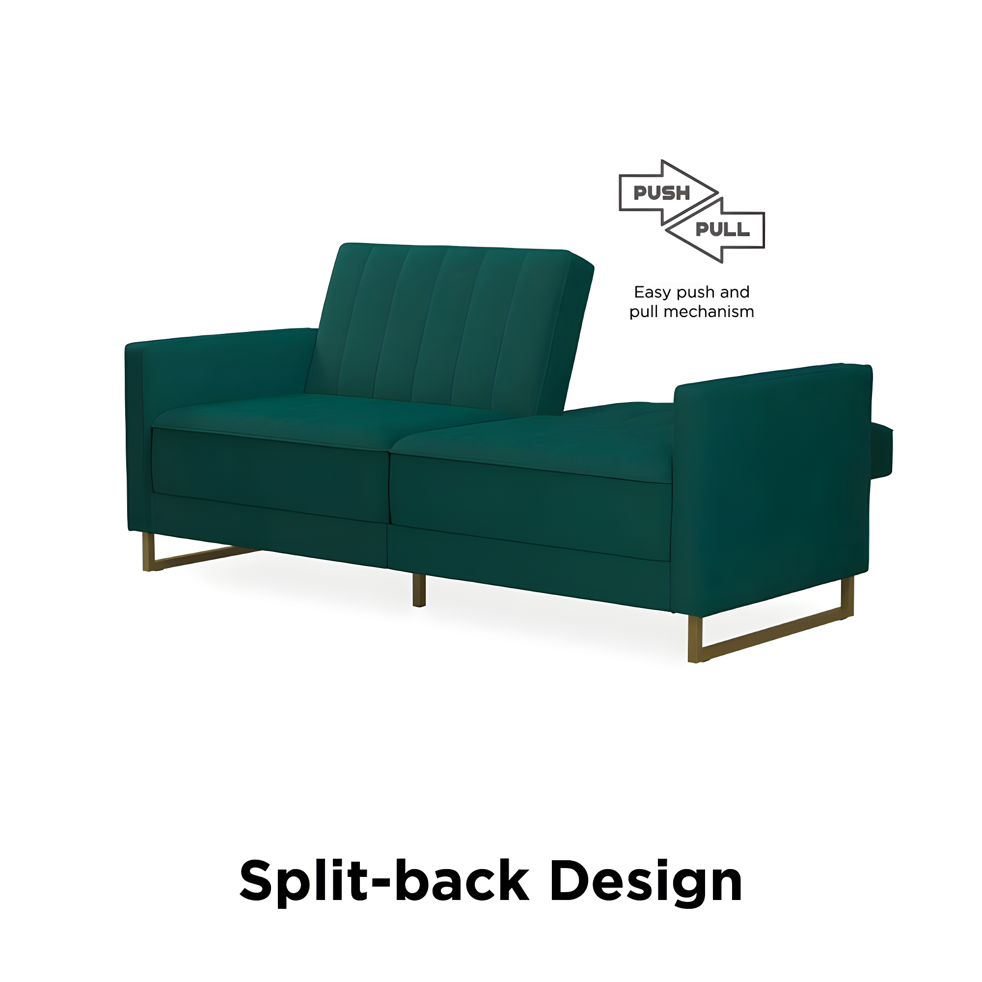 Skylar Full / Double 77'' Velvet Tufted Convertible Sofa