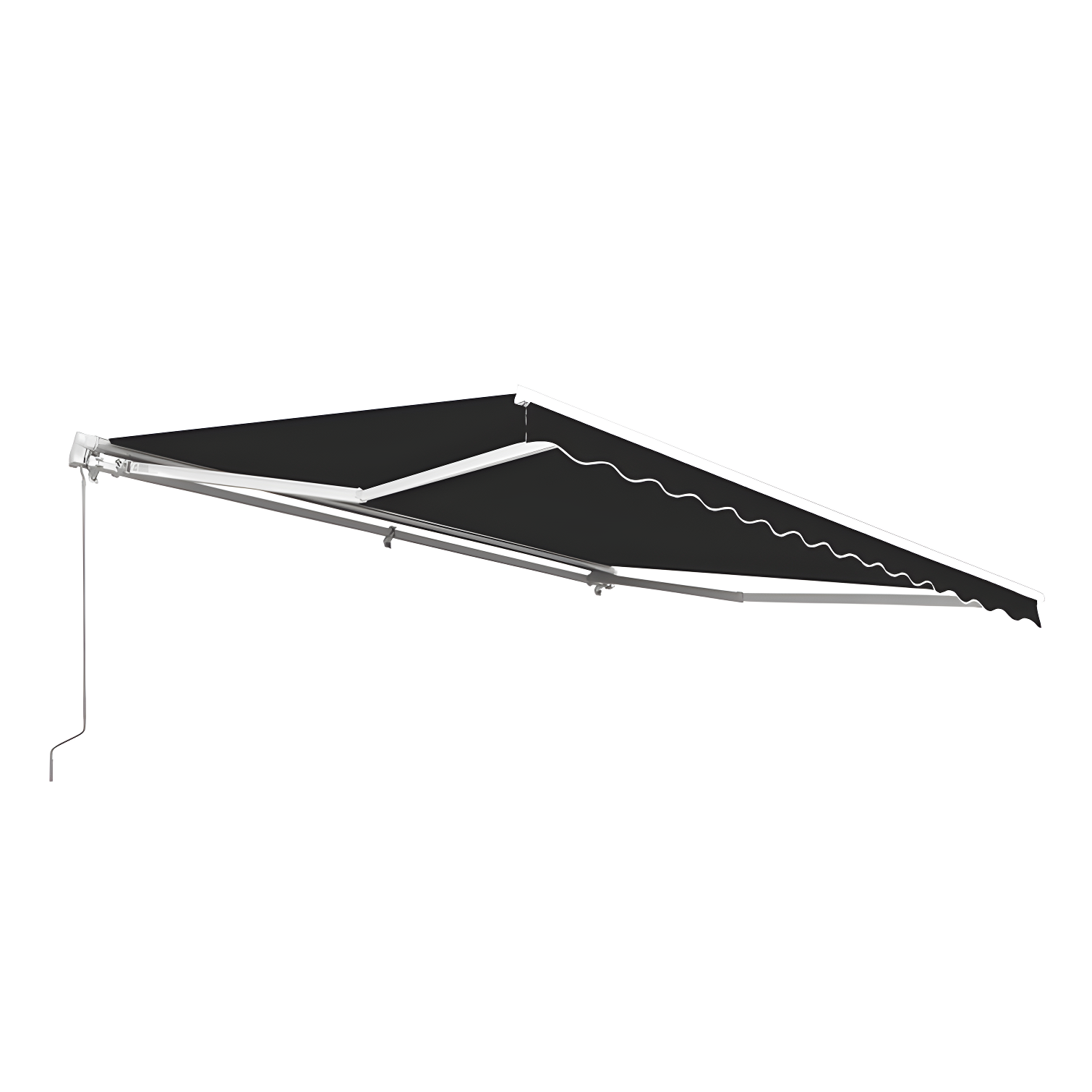 Motorized Retractable White Frame Patio Awning