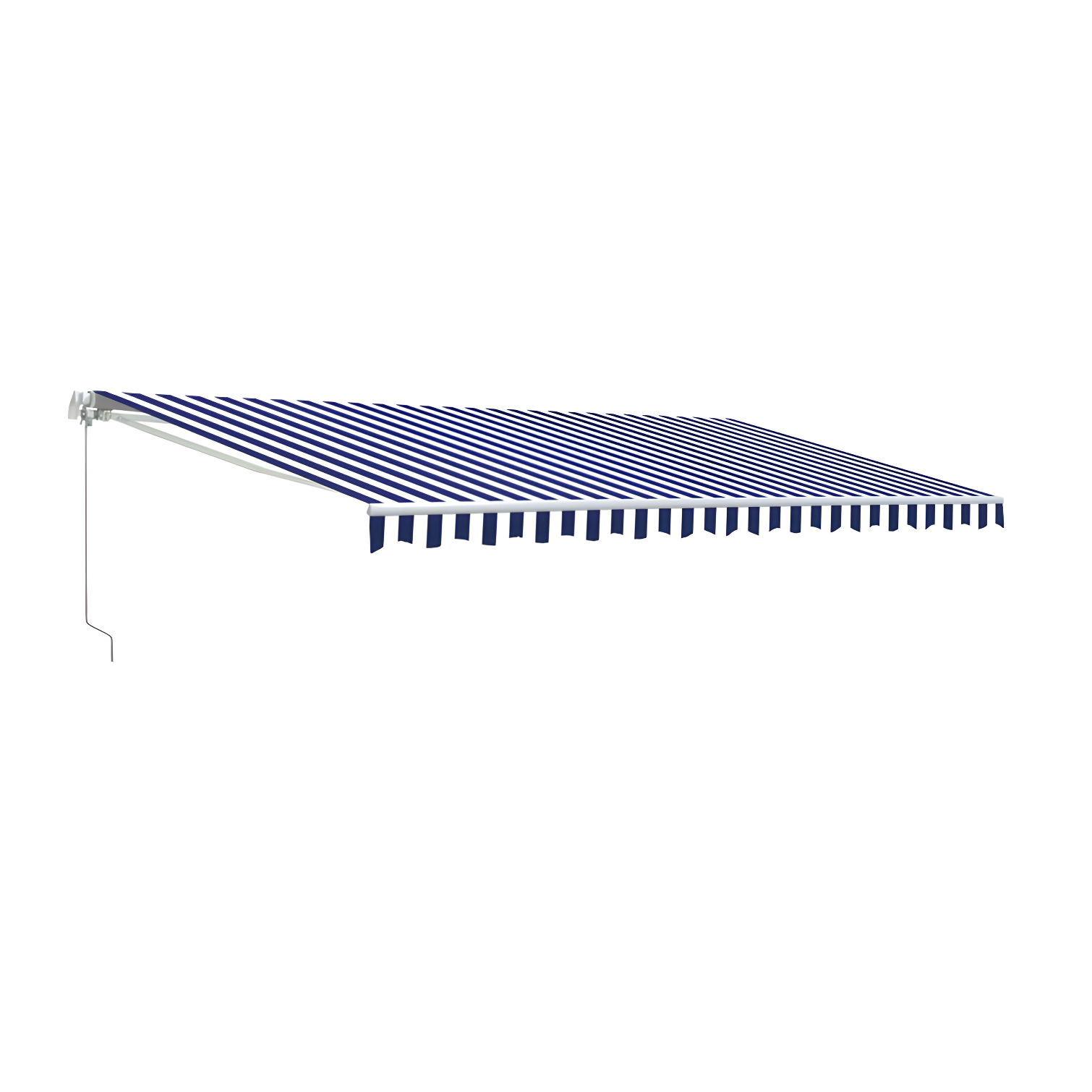 Motorized Retractable White Frame Patio Awning