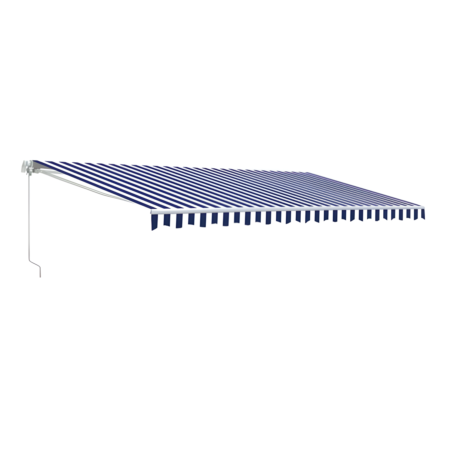 Motorized Retractable White Frame Patio Awning