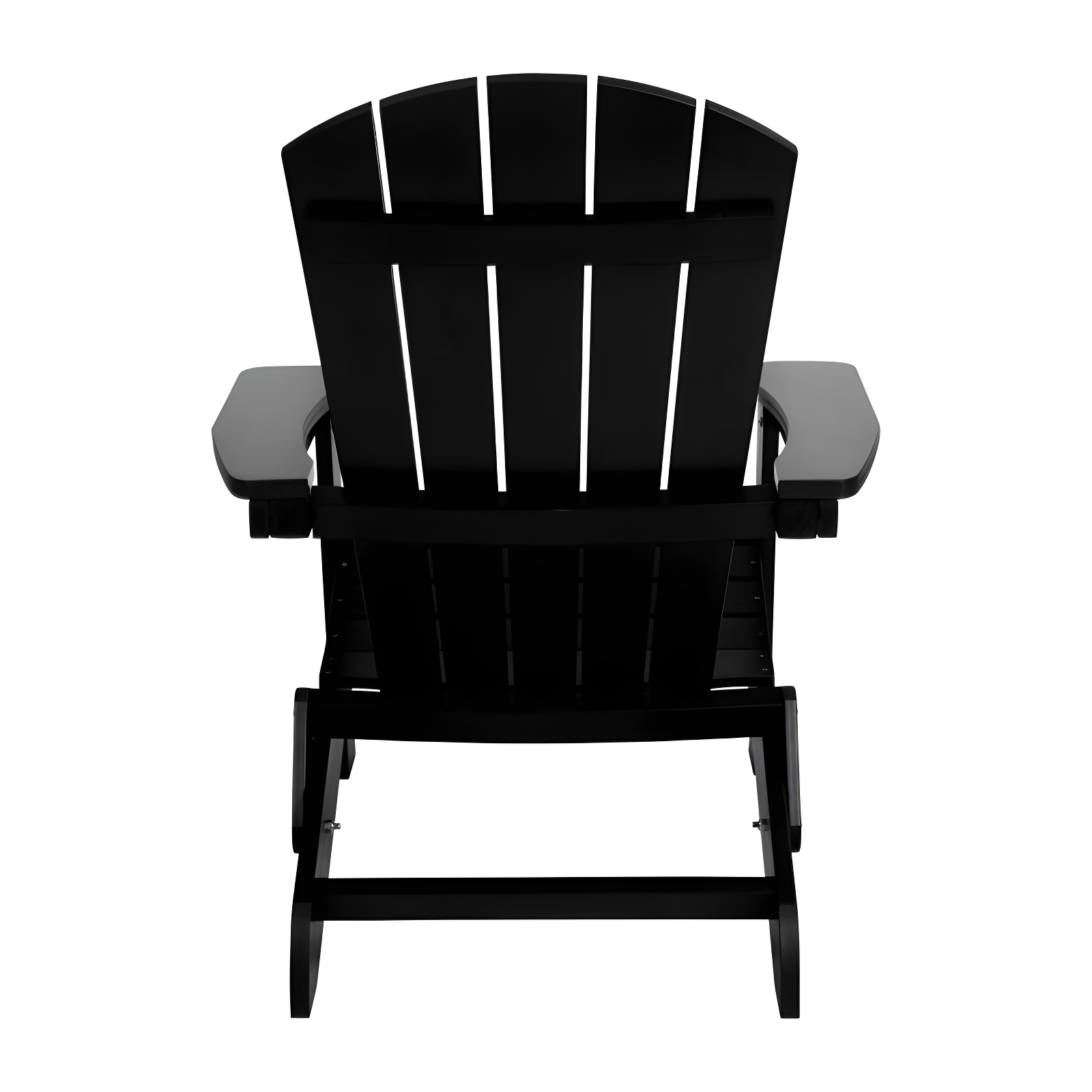 Flash Furniture Charlestown All-Weather Poly Resin Indoor/Outdoor Folding Adirondack Chair in Black