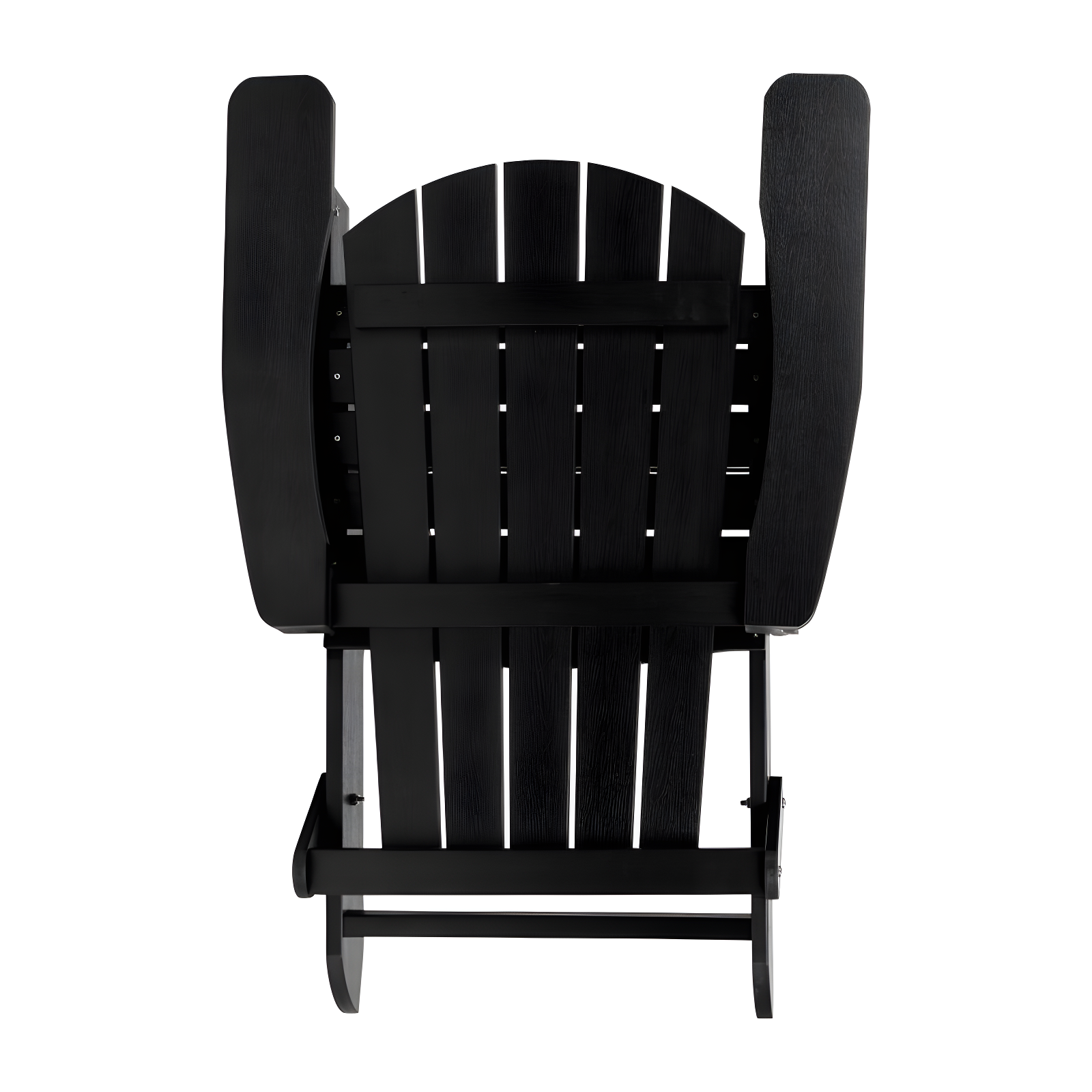 Flash Furniture Charlestown All-Weather Poly Resin Indoor/Outdoor Folding Adirondack Chair in Black