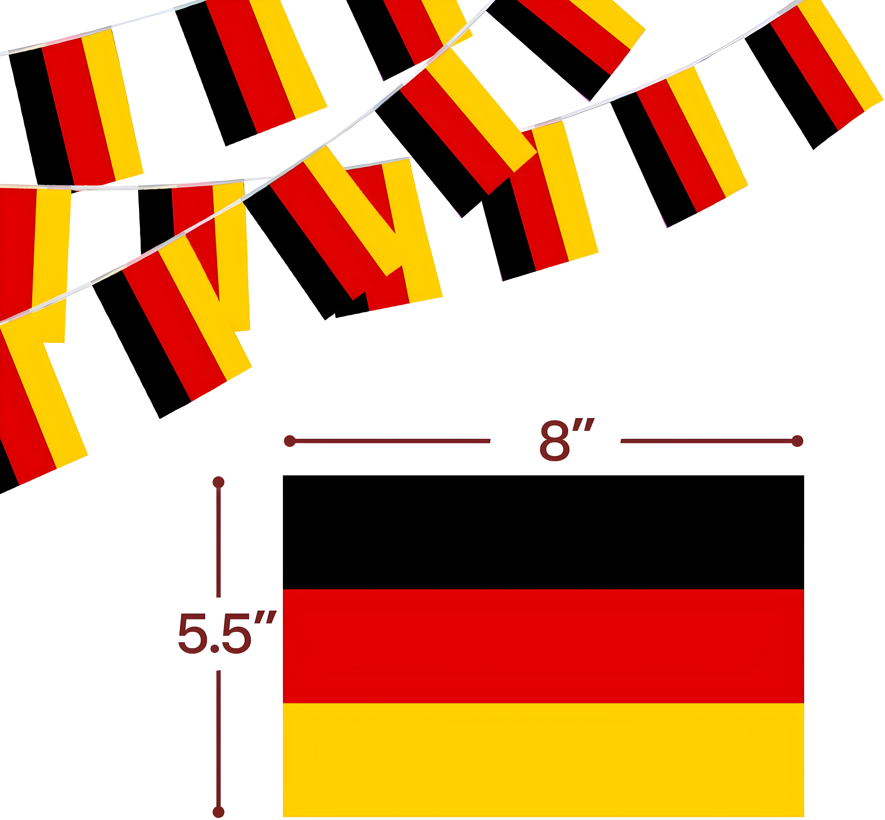 ANLEY Germany String Flag Pennant Flags 33 Feet 38 Flags