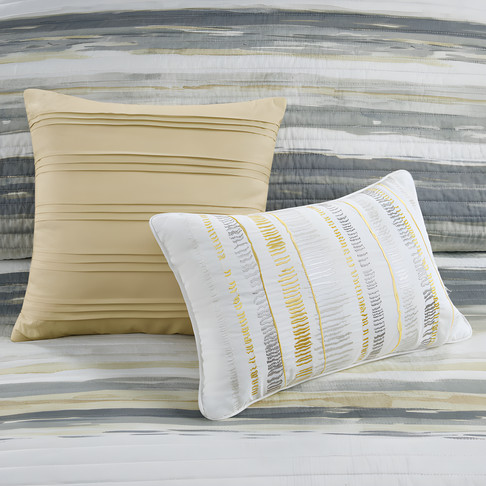 Marina 6 Piece Printed Quilt Set with Throw Pillows
