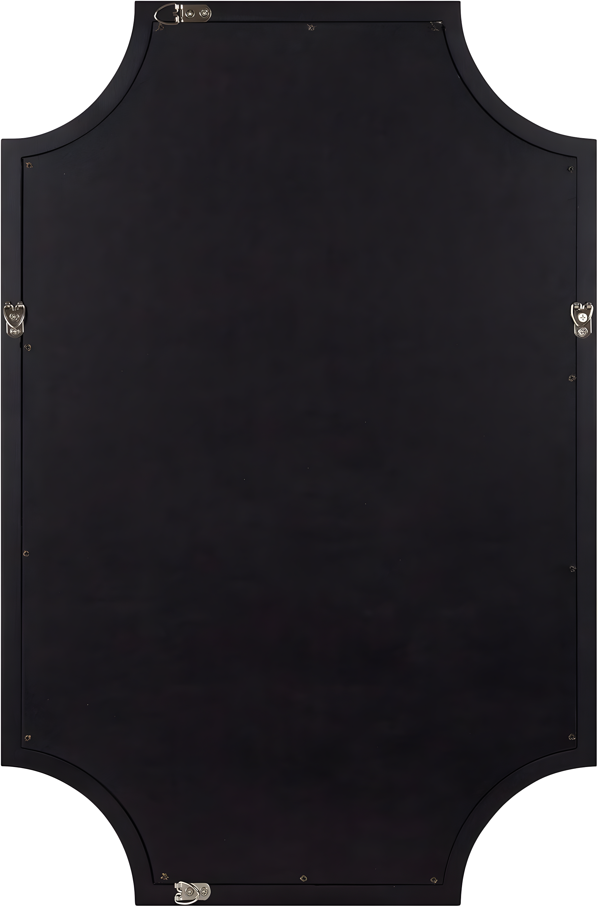 20" x 30" Hogan Scallop Wall Mirror Black - Kate & Laurel All Things Decor: MDF Frame, Easy Wall Mount
