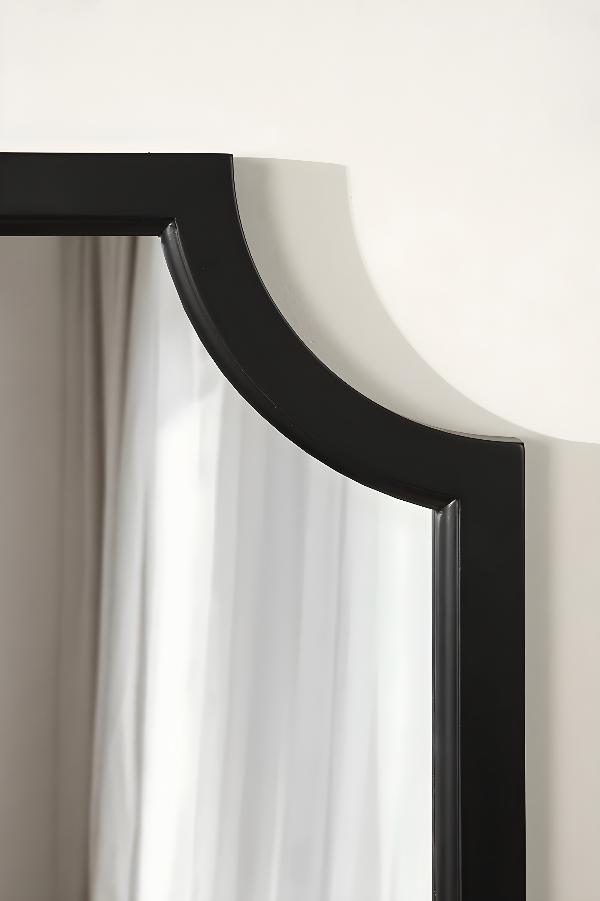 20" x 30" Hogan Scallop Wall Mirror Black - Kate & Laurel All Things Decor: MDF Frame, Easy Wall Mount