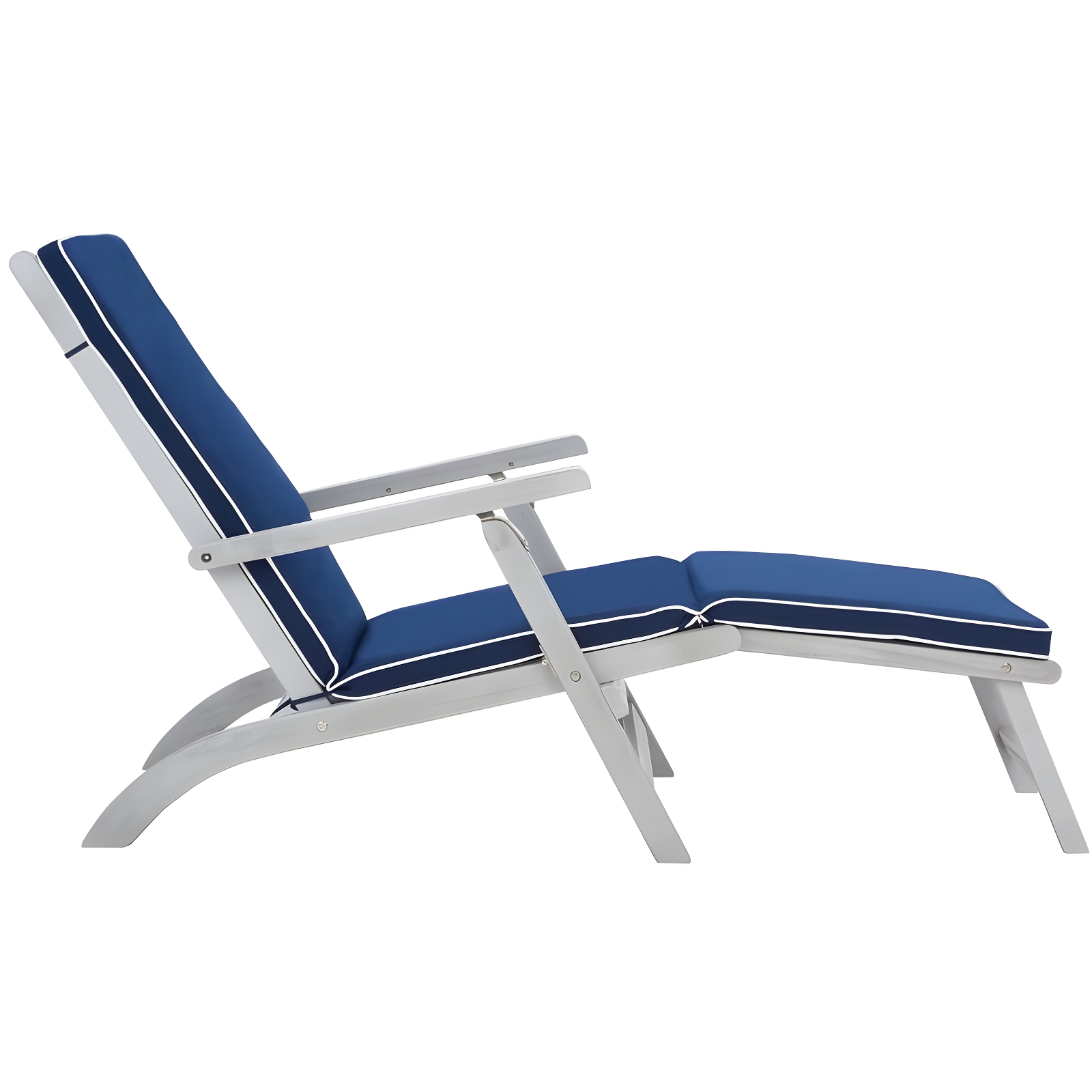 Palmdale Lounge Chair - Outdoor - PAT7015 - Grey/Navy -Safavieh