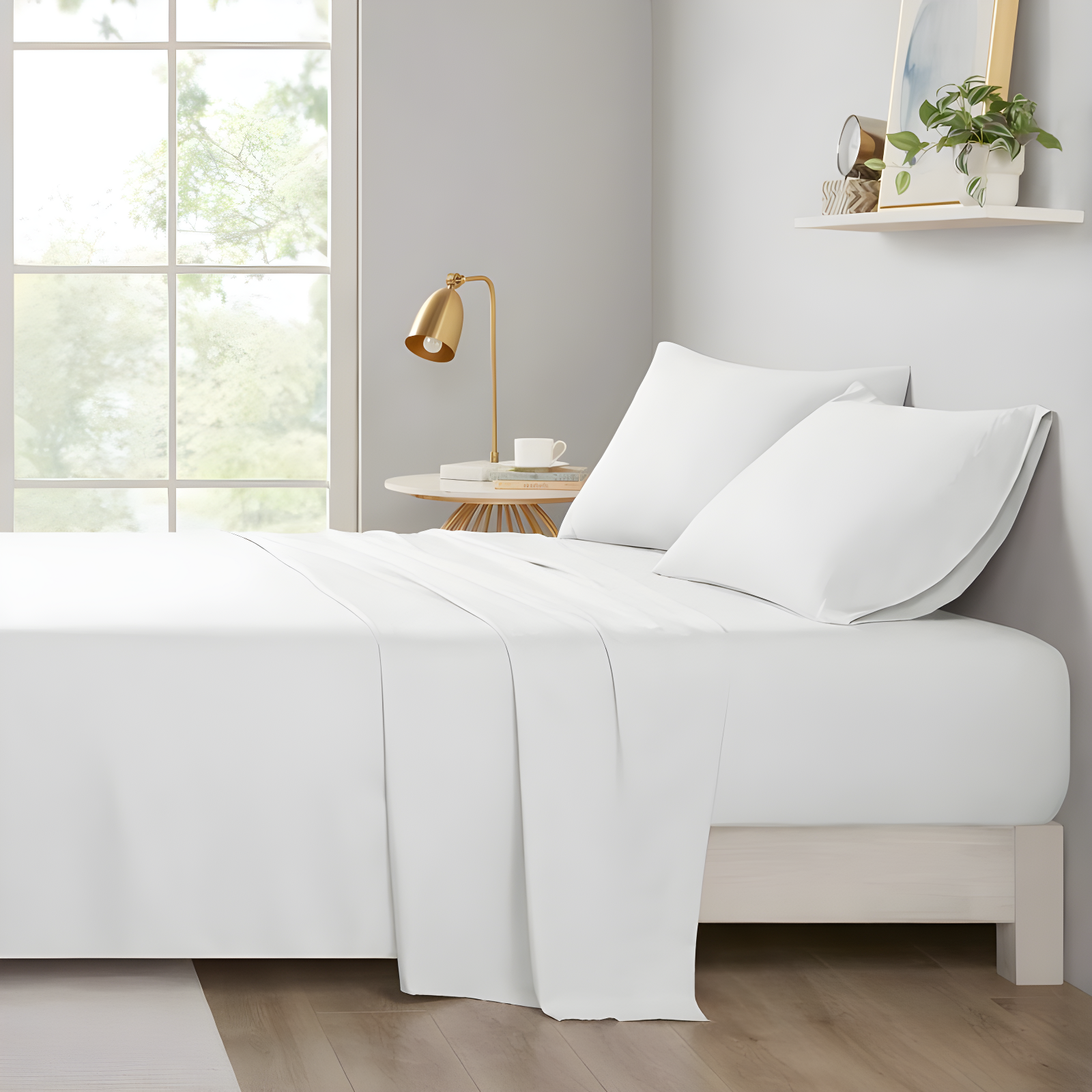 Twin Extra Long Microfiber All Season Soft Touch Sheet Set White