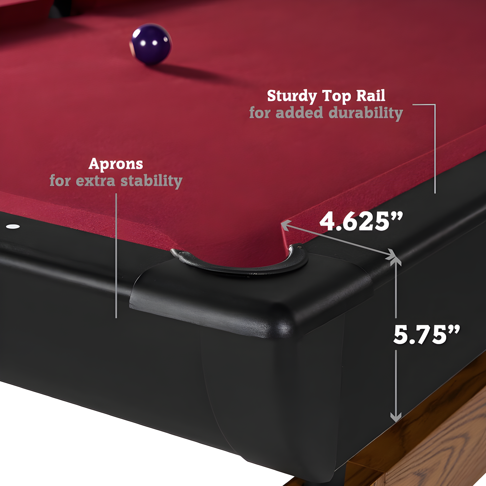 Hall of Games Hall of Games Edgewood 7' Pool Table with Playing Accessories